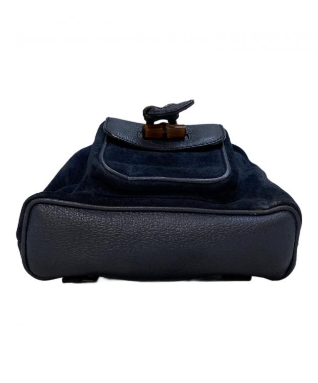 中古・古着通販】GUCCI (グッチ) バンブースエードリュック ネイビー