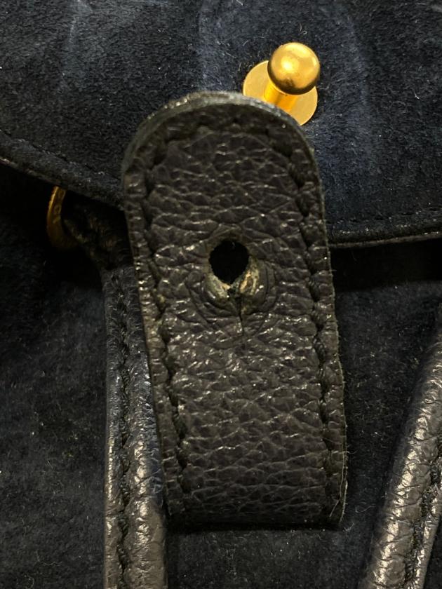 中古・古着通販】GUCCI (グッチ) バンブースエードリュック ネイビー