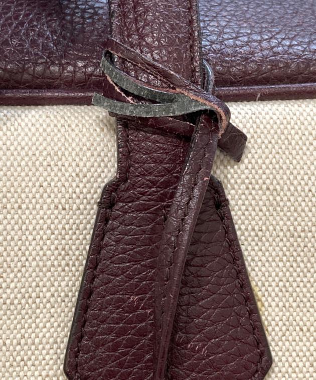 中古・古着通販】BALLY (バリー) レザーキャンバスボストンバッグ