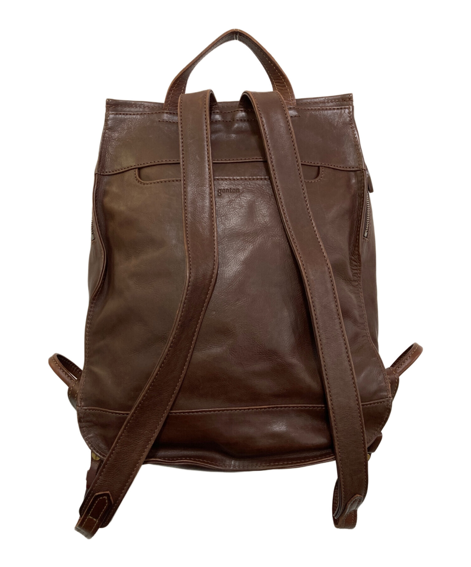 中古・古着通販】genten (ゲンテン) レザーリュック ブラウン