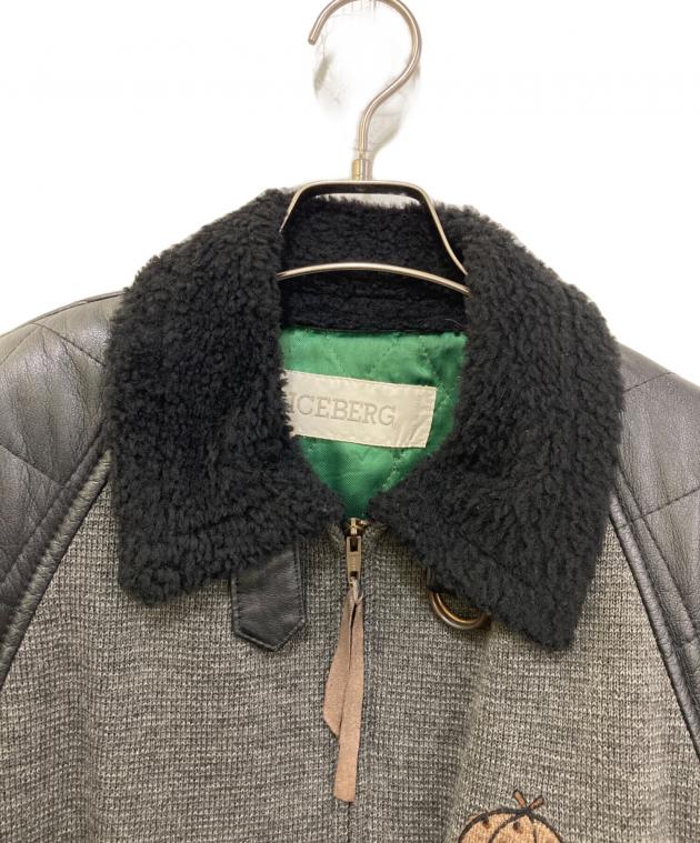 中古・古着通販】ICEBERG (アイスバーグ) 80`s切替レザージャケット