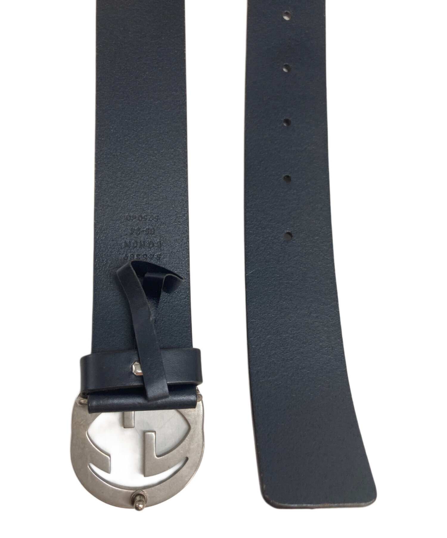 中古・古着通販】GUCCI (グッチ) インターロッキングG レザーベルト