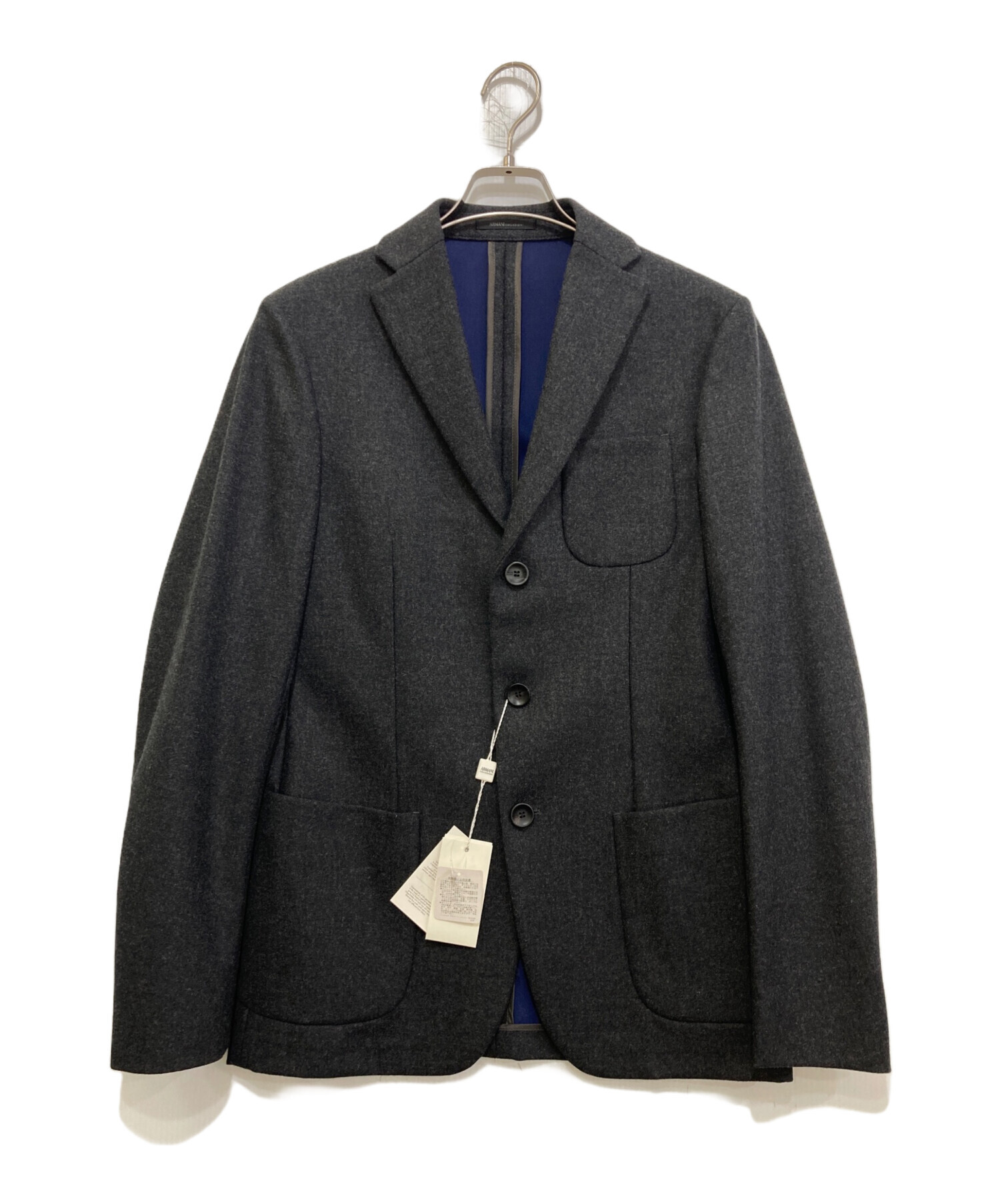 ひ*た様 美品 ジョルジオアルマーニ アンコンジャケット 48 L ネイビー イ 中古・古着通販】ARMANI COLLEZIONI (アルマーニ コレツィオーニ