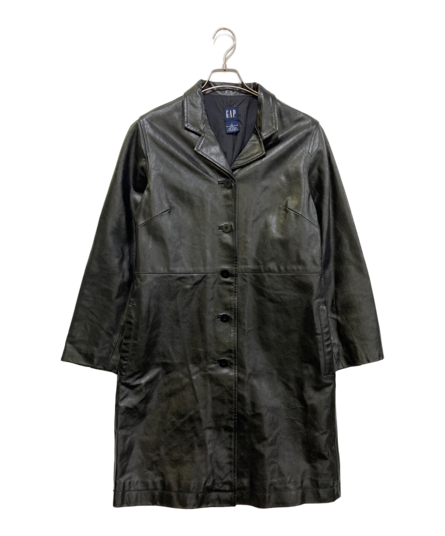 中古・古着通販】OLD GAP (オールドギャップ) レザーコート ブラック