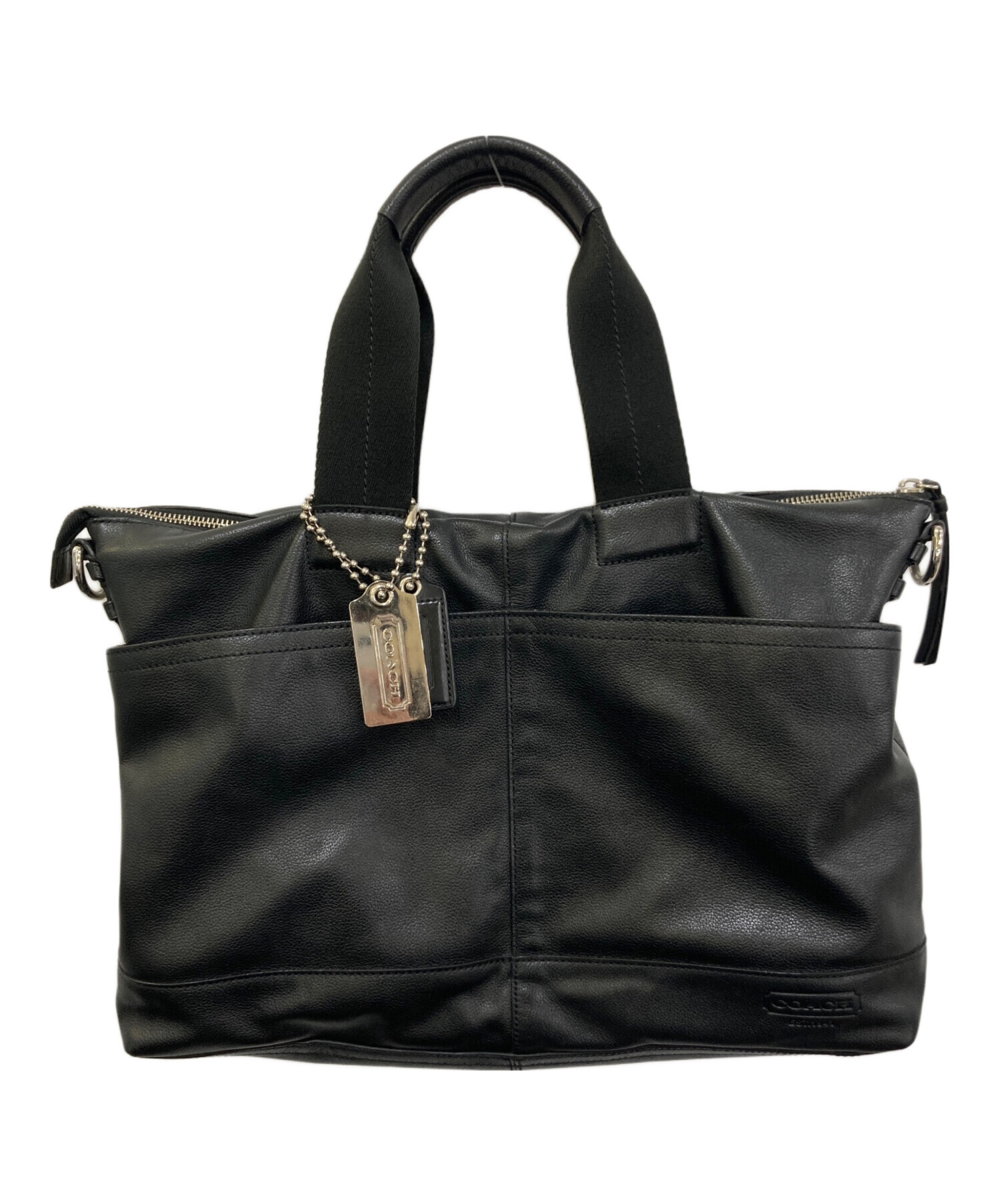 中古・古着通販】COACH (コーチ) 2WAYレザーバッグ ブラック｜ブランド