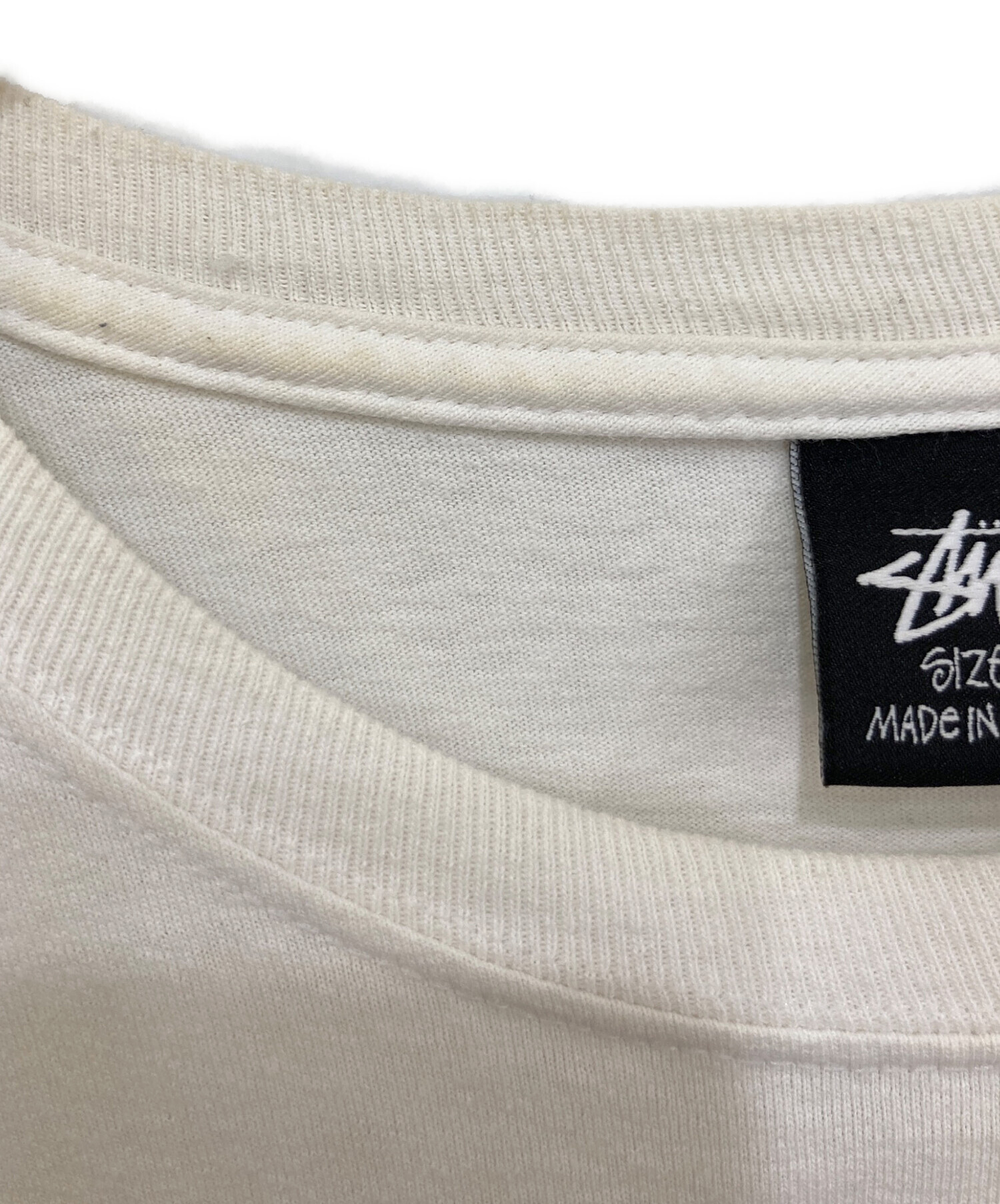 中古・古着通販】stussy (ステューシー) プリントTシャツ ホワイト 