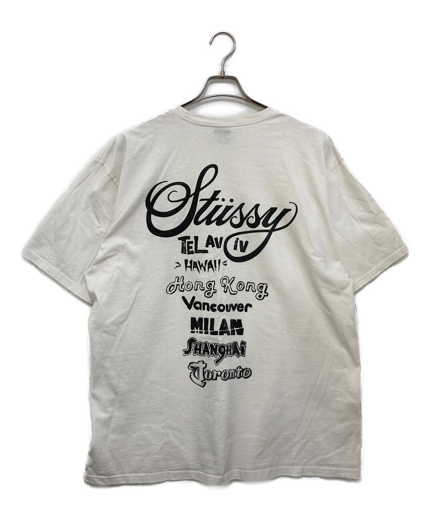中古・古着通販】stussy (ステューシー) プリントTシャツ ホワイト