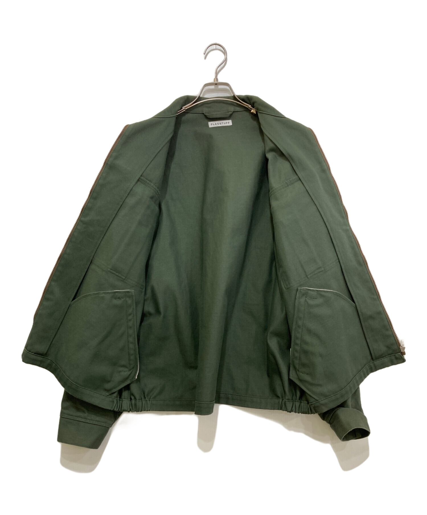 中古・古着通販】flagstuff (フラグスタフ) ジップブルゾン グリーン 