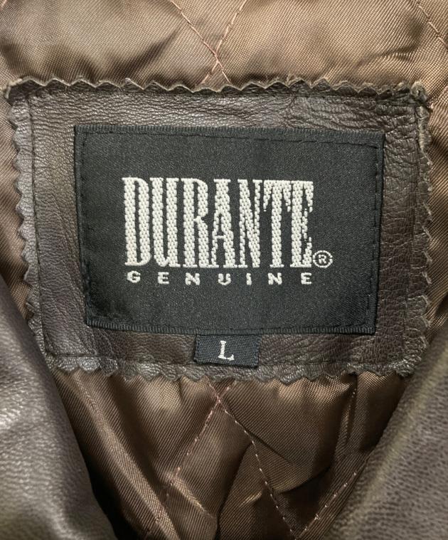 中古・古着通販】DURANTE (デュランテ) レザージャケット ブラウン