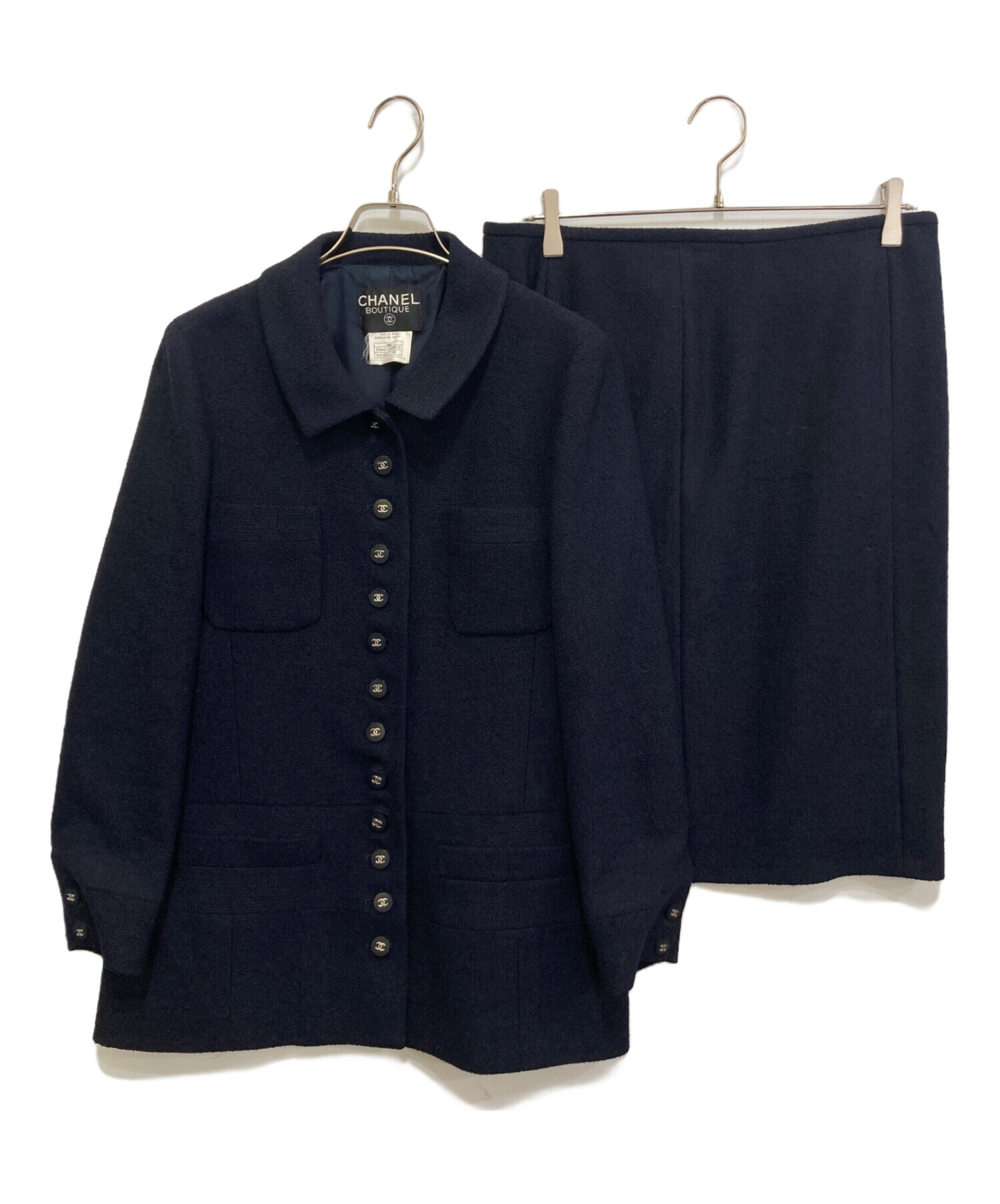 中古・古着通販】CHANEL (シャネル) ココボタンウールセットアップ