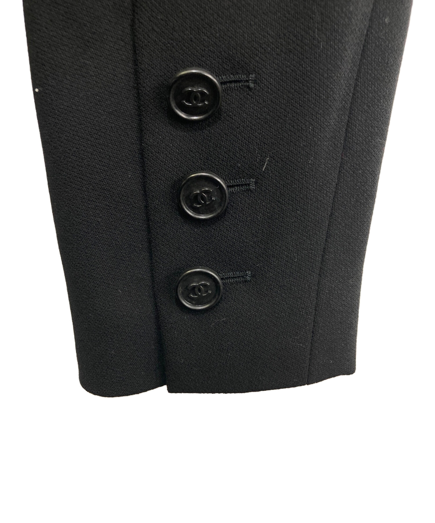 CHANEL シャネル　99C　ジャケット　ウール　ブラック　ココボタン　40 中古・古着通販】CHANEL (シャネル) ココボタンウールジャケット