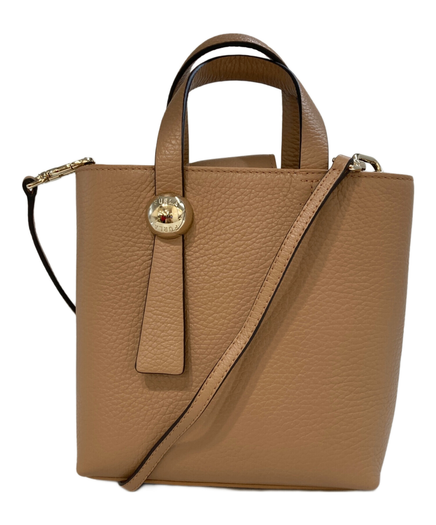 ほぼ未使用/FURLA SFERA ショルダーバッグ イエロー FURLA（フルラ 
