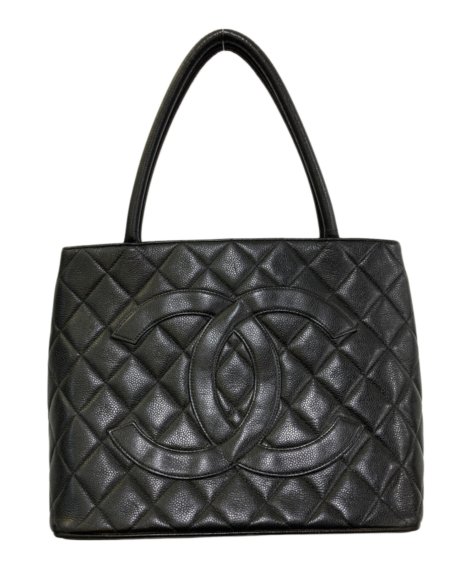 CHANEL シャネル キャビアスキン トートバッグ ハンドバッグ 黒 CHANEL（シャネル） バッグ レディース トートバッグ キャビアスキン