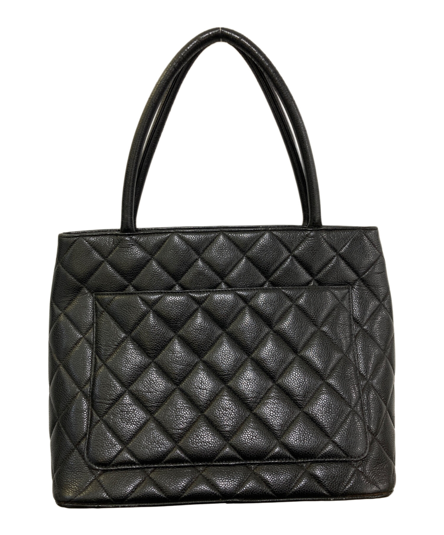 CHANEL 復刻トート　キャビアスキン　美品 CHANEL（シャネル） 復刻トートバッグ キャビアスキン ブラック