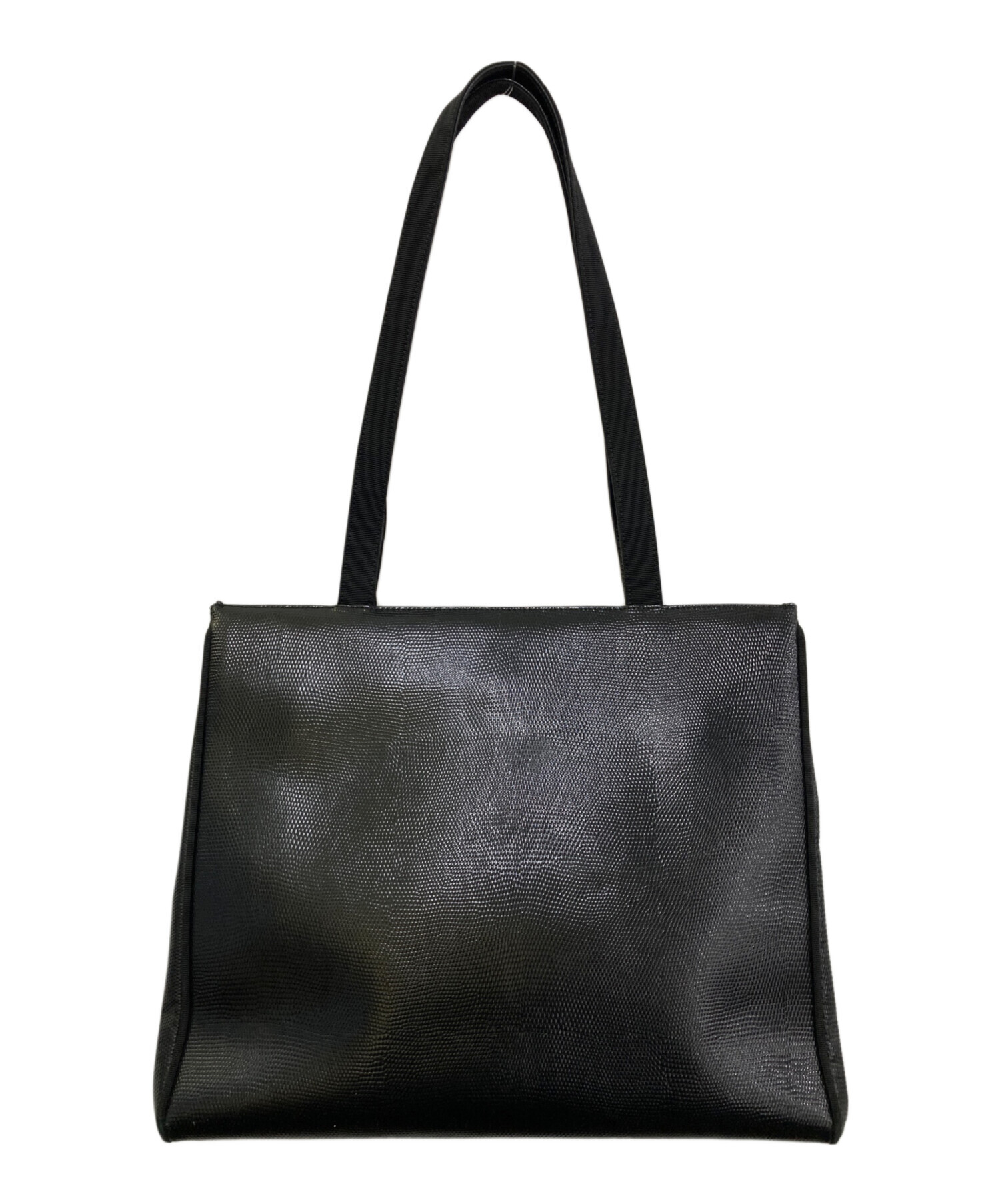 【希少】サルヴァトーレフェラガモ トートバッグ レザー ヴァラリボン A4 黒 中古・古着通販】Salvatore Ferragamo (サルヴァトーレ フェラガモ