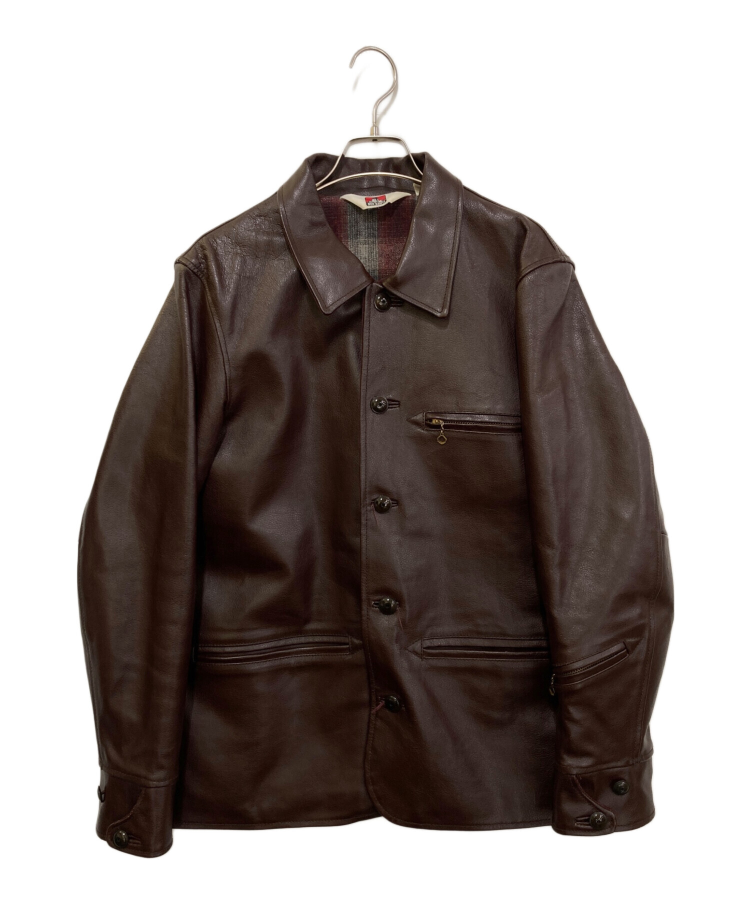 中古・古着通販】BEN DAVIS (ベンデイビス) レザージャケット ブラウン