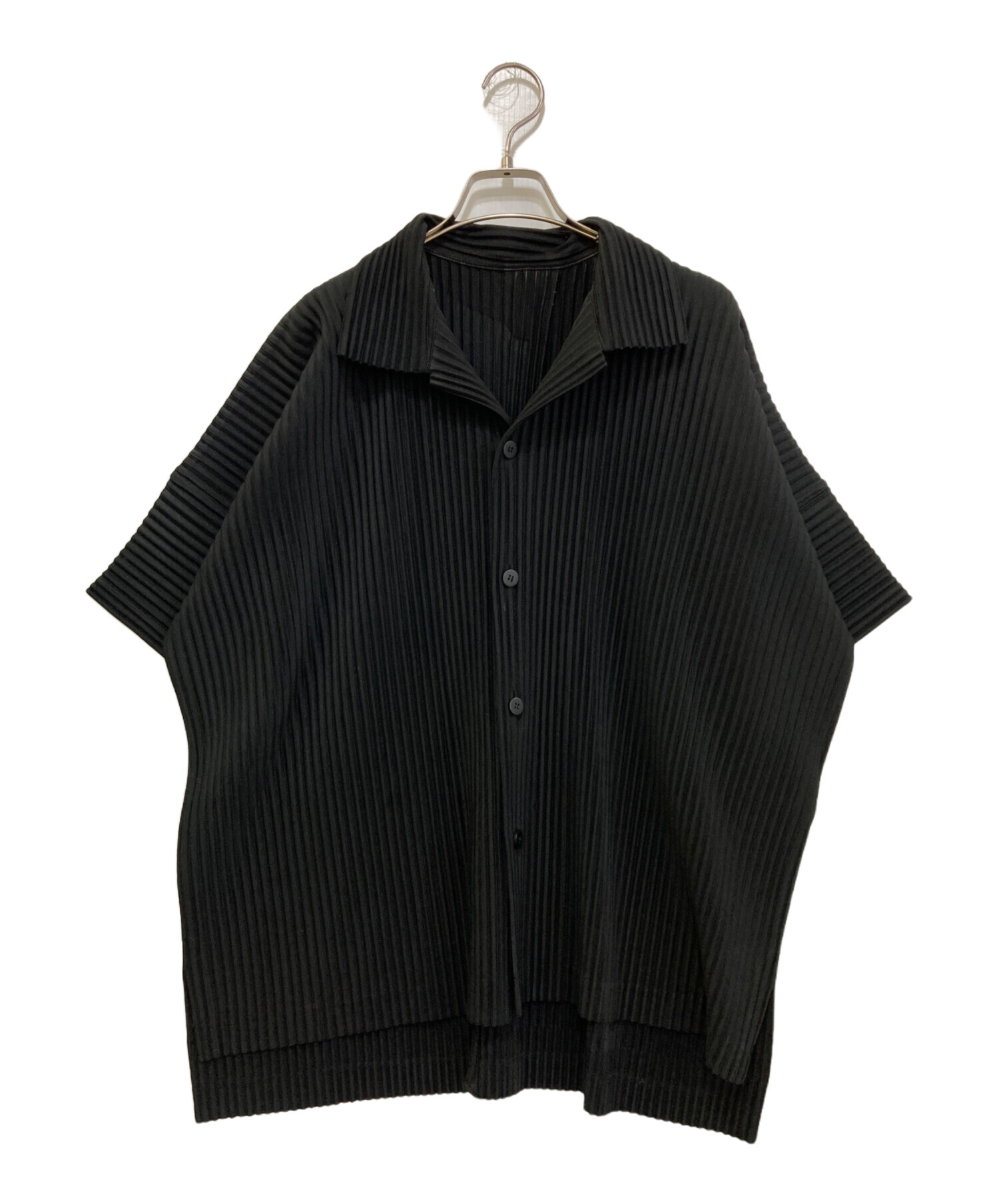 オムプリ　半袖　シャツ ISSEY MIYAKE - ISSEY MIYAKE オムプリッセ プリーツシャツ オープン