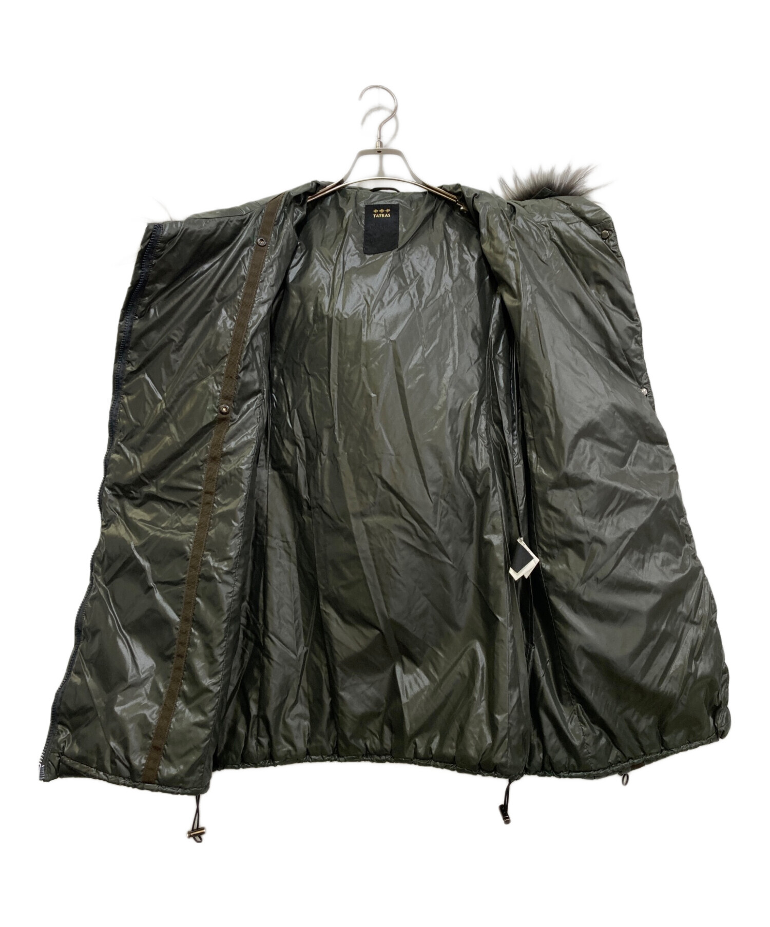 中古・古着通販】TATRAS (タトラス) ラクーンファーダウンコート モス