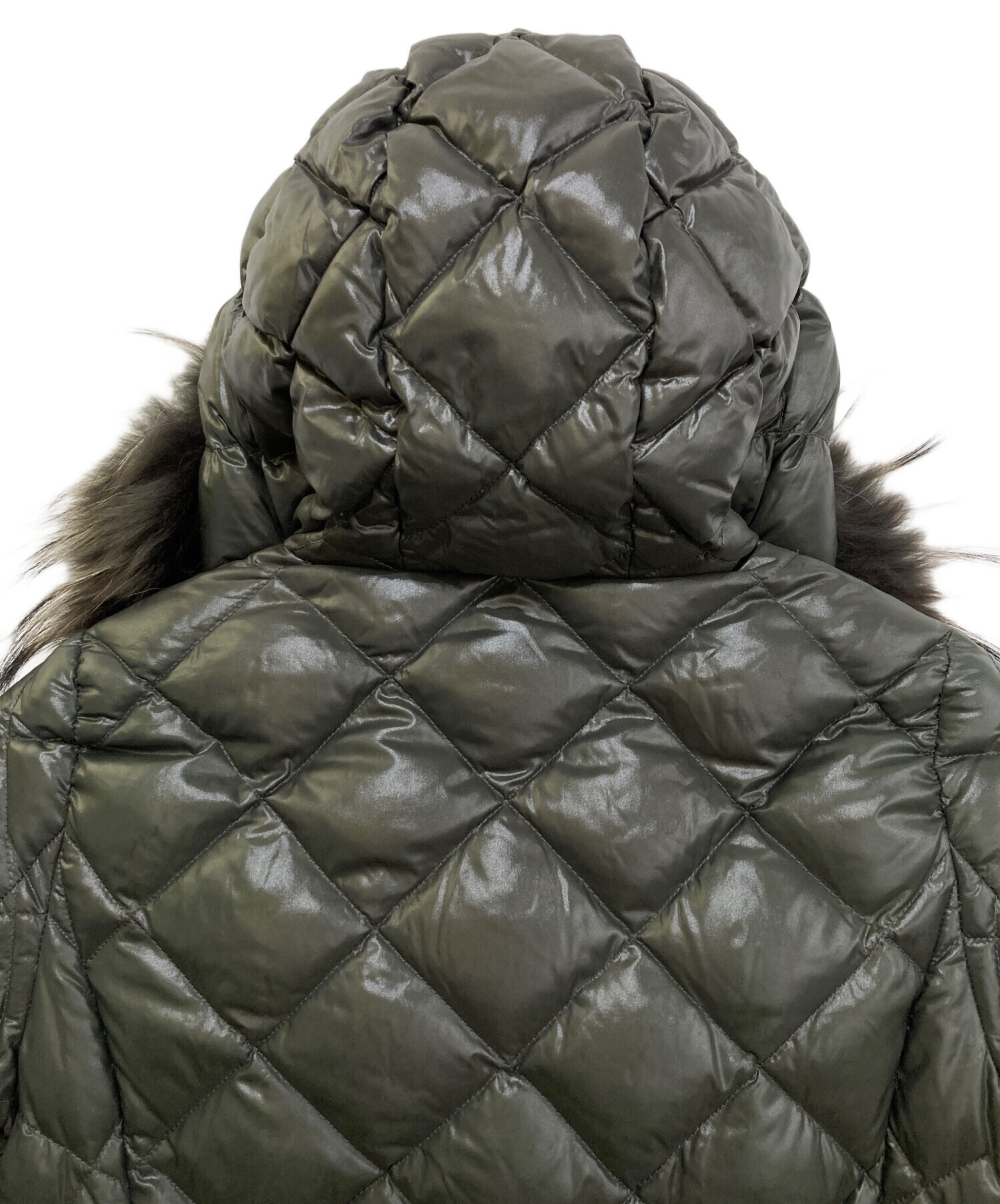 中古・古着通販】TATRAS (タトラス) ラクーンファーダウンコート モス 