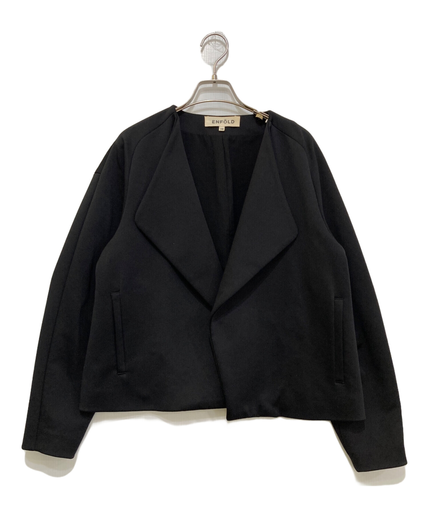 中古・古着通販】ENFOLD (エンフォルド) ダブルクロス ノーカラー