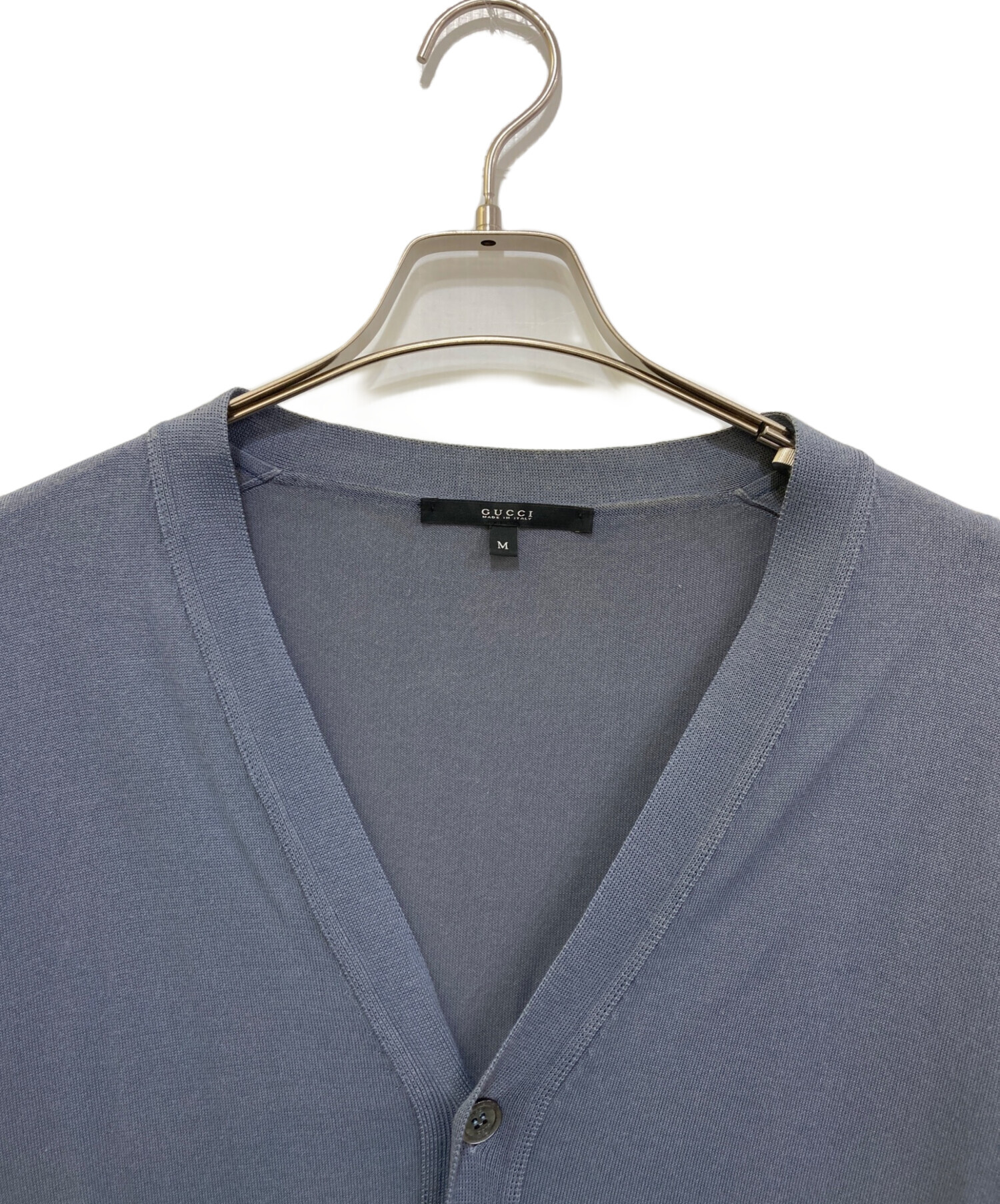 中古・古着通販】GUCCI (グッチ) ニットカーディガン ブルー サイズ:M