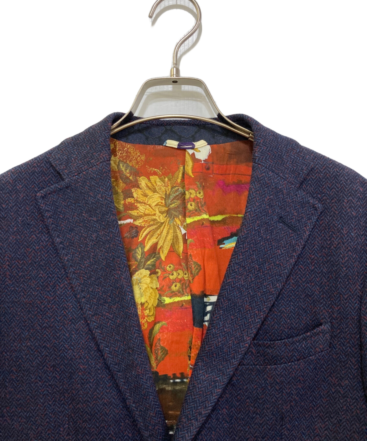 中古・古着通販】ETRO (エトロ) ウール混ヘリンボーンテーラード