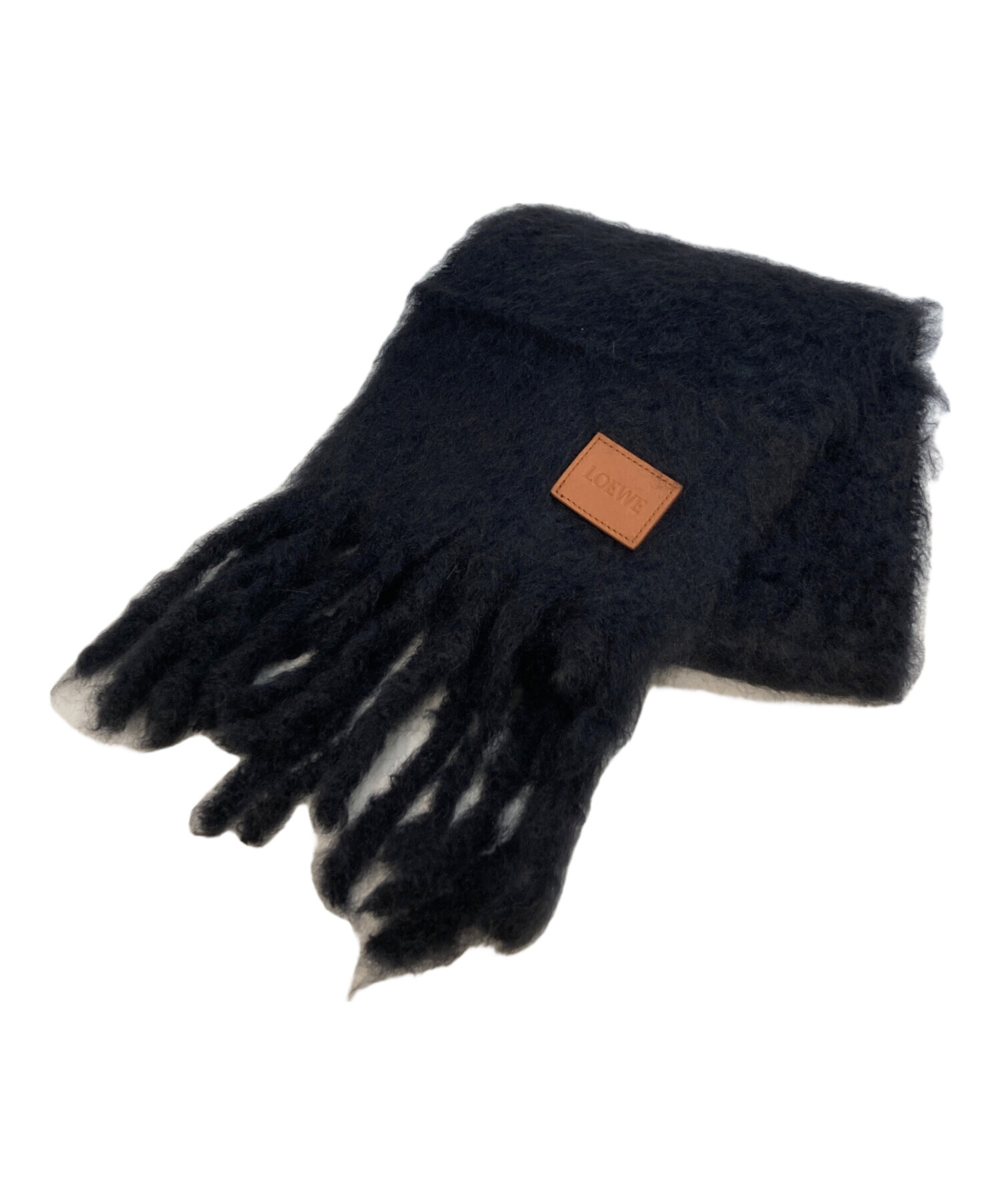 中古・古着通販】LOEWE (ロエベ) モヘヤマフラー A-28003861 ブラック