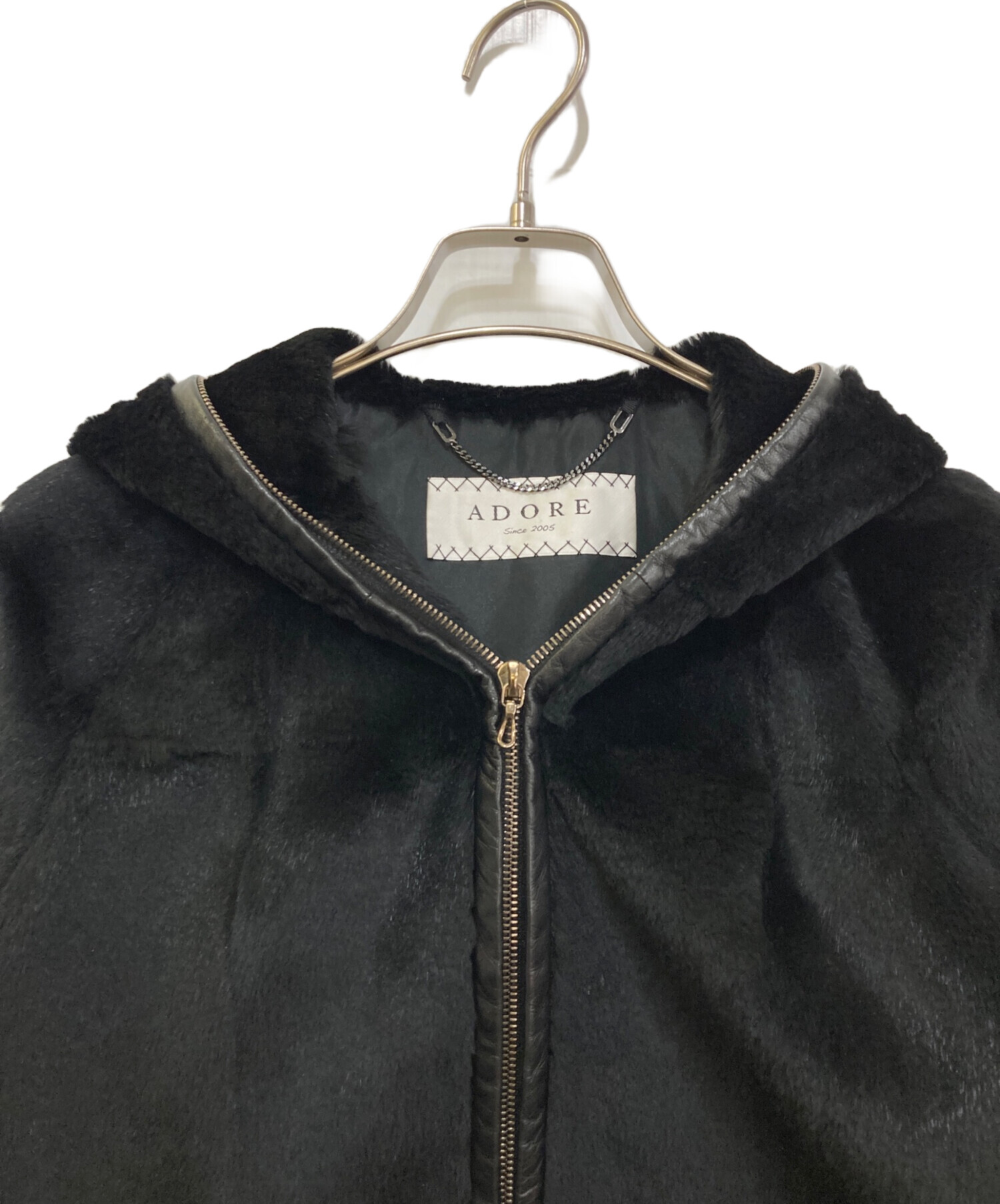 中古・古着通販】ADORE (アドーア) ラビットファー×ラムレザー切替