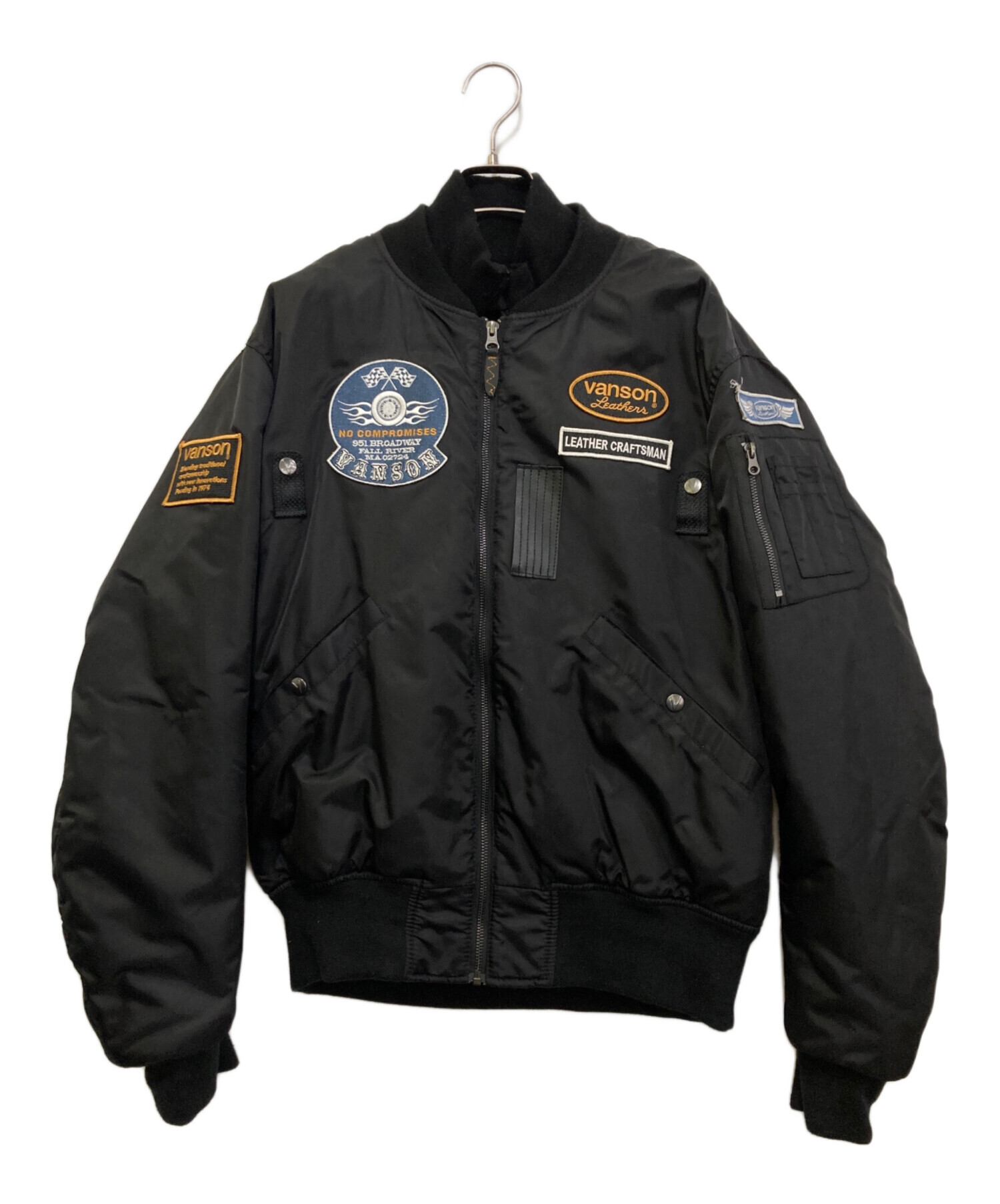 Vanson Leathers MA-1 フライトジャケット カーキ L 【公式通販】
