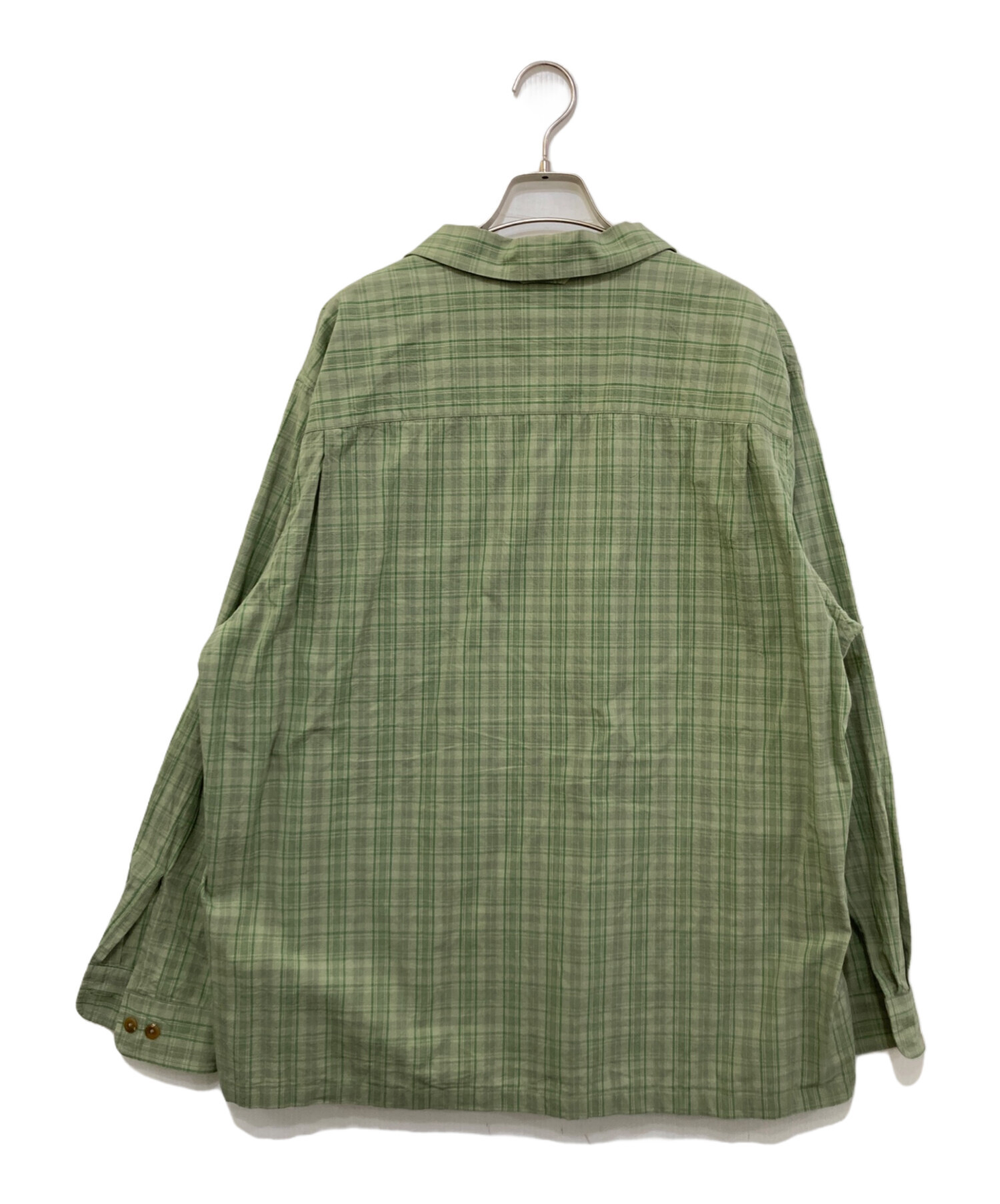 中古・古着通販】PWA (プア) LINEN MIX O/C SHIRT グリーン サイズ:L
