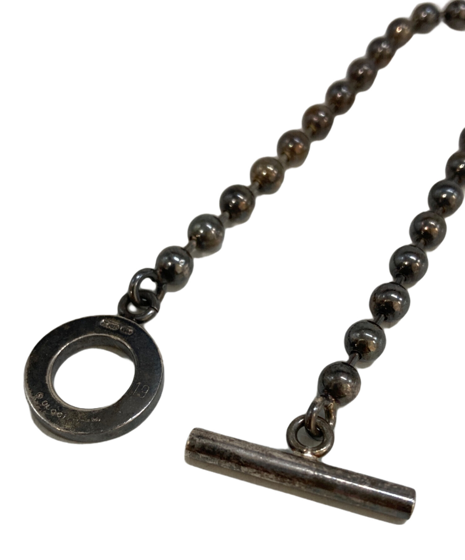 中古・古着通販】GUCCI (グッチ) ボールチェーンブレスレット シルバー