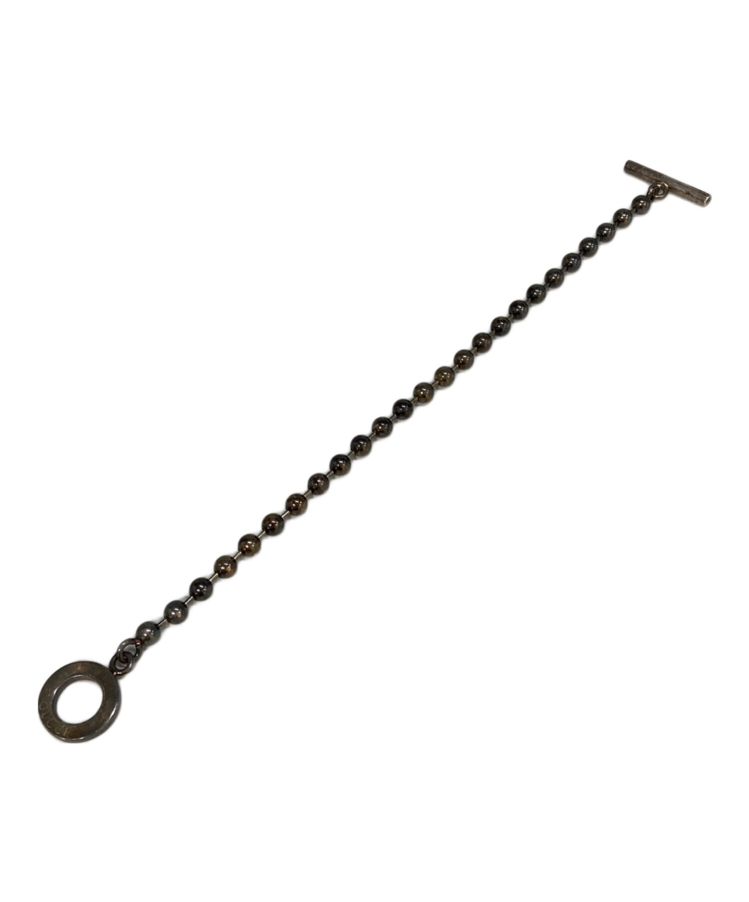 中古・古着通販】GUCCI (グッチ) ボールチェーンブレスレット シルバー