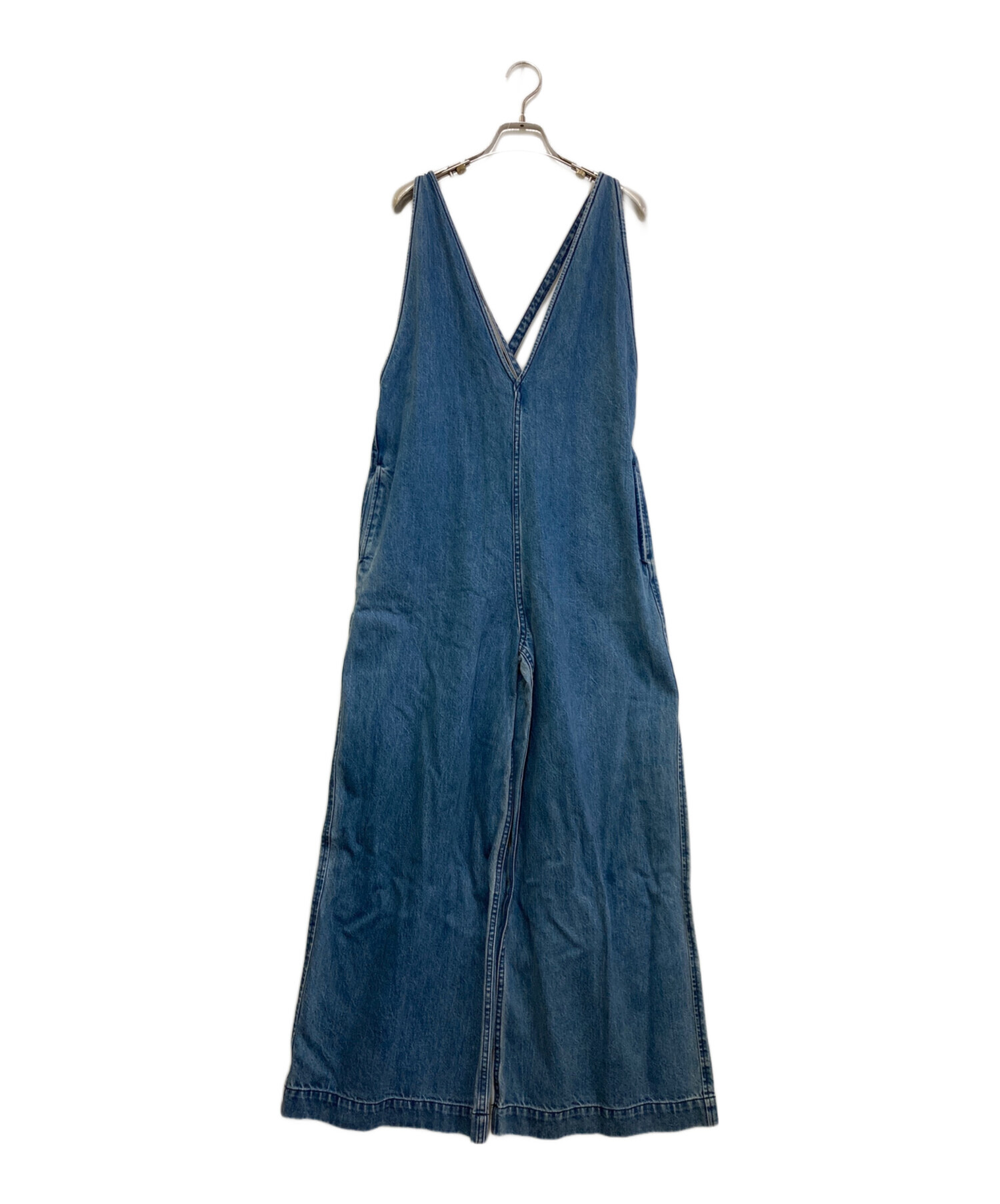 中古・古着通販】IENA (イエナ) デニムVネックオールインワン