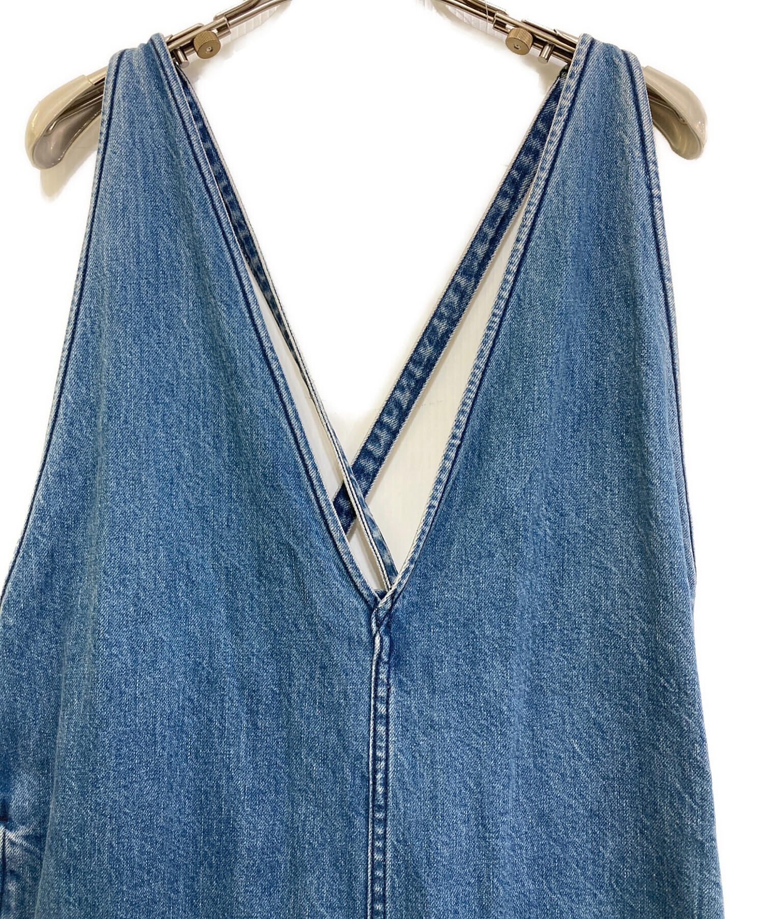 中古・古着通販】IENA (イエナ) デニムVネックオールインワン