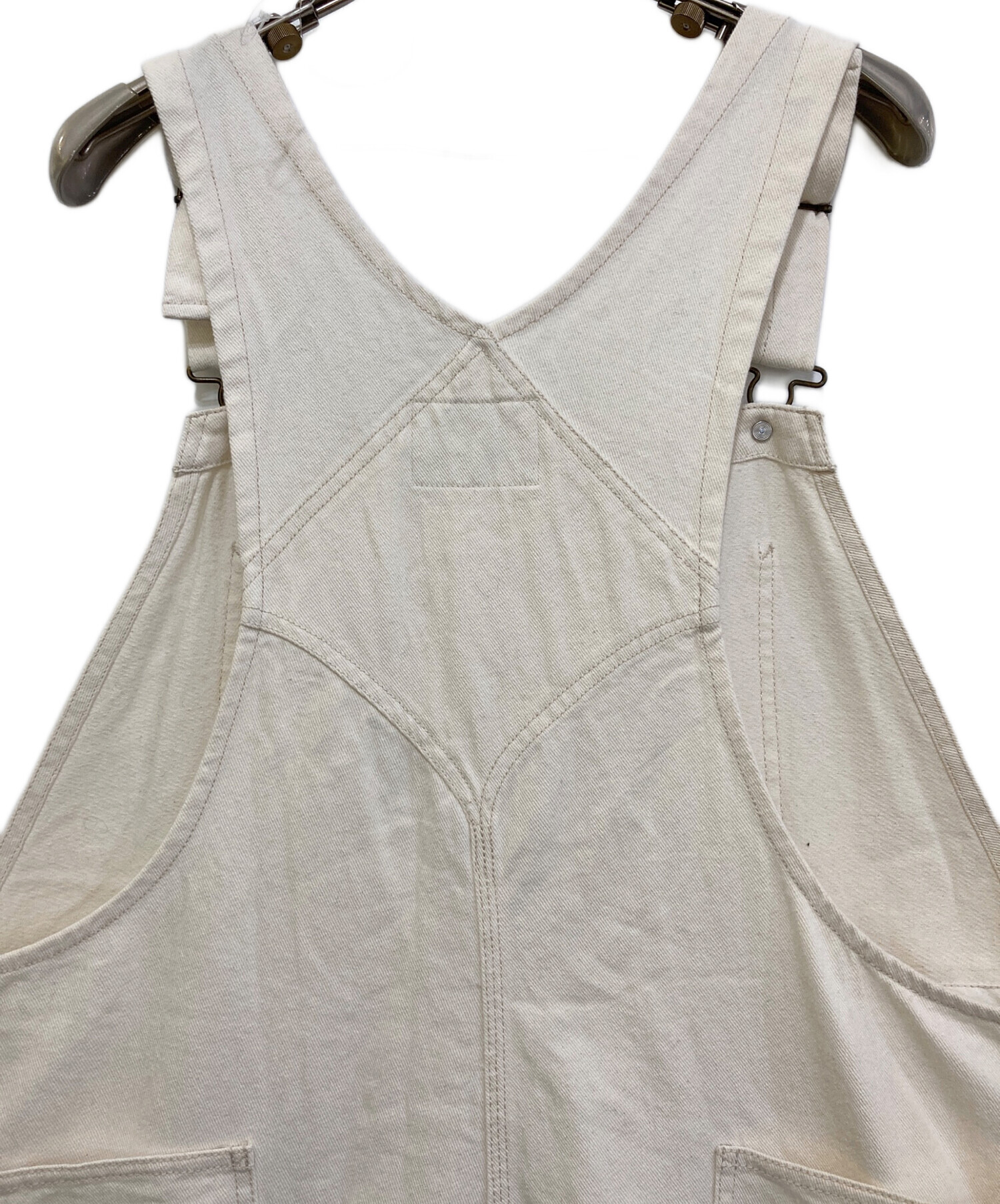 中古・古着通販】ARGUE (アーギュ) OVERSIZED LADY OVERALL ホワイト