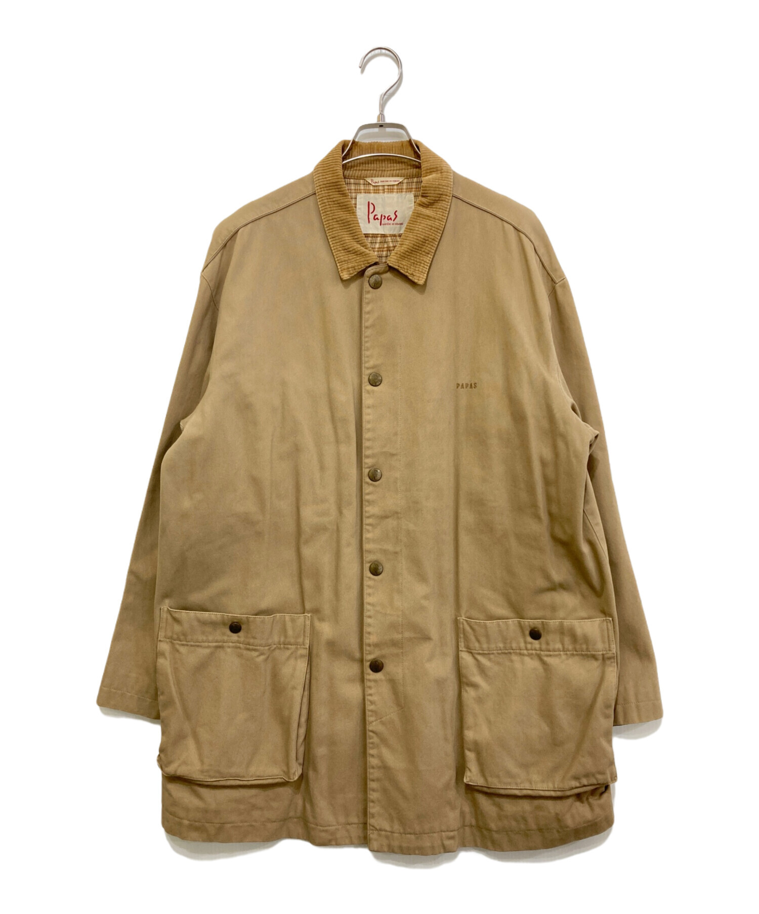 中古・古着通販】PAPAS (パパス) ハンティングコート ベージュ サイズ