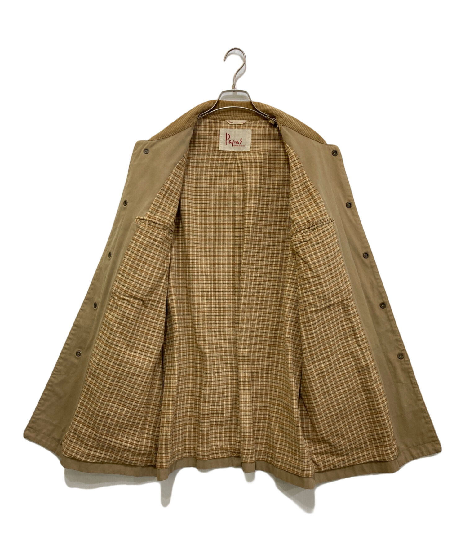 中古・古着通販】PAPAS (パパス) ハンティングコート ベージュ サイズ