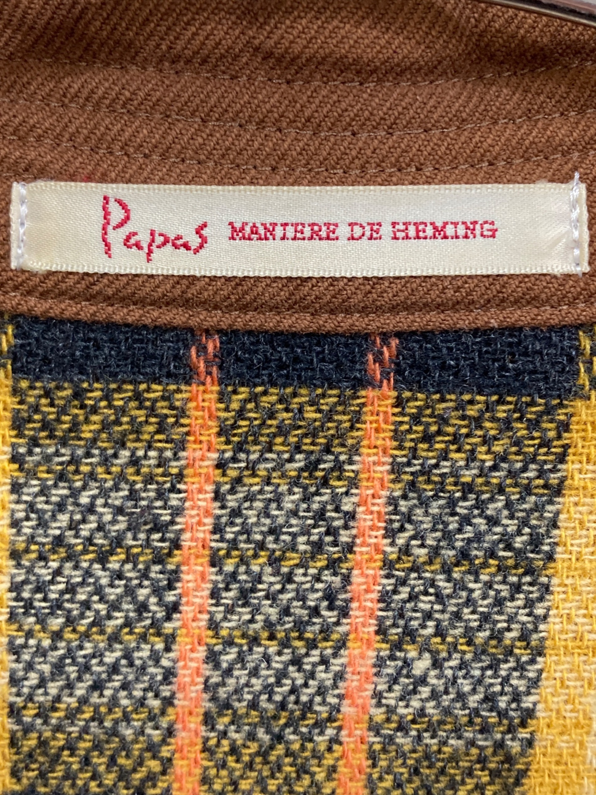 中古・古着通販】PAPAS (パパス) パイピングワークジャケット ブラウン