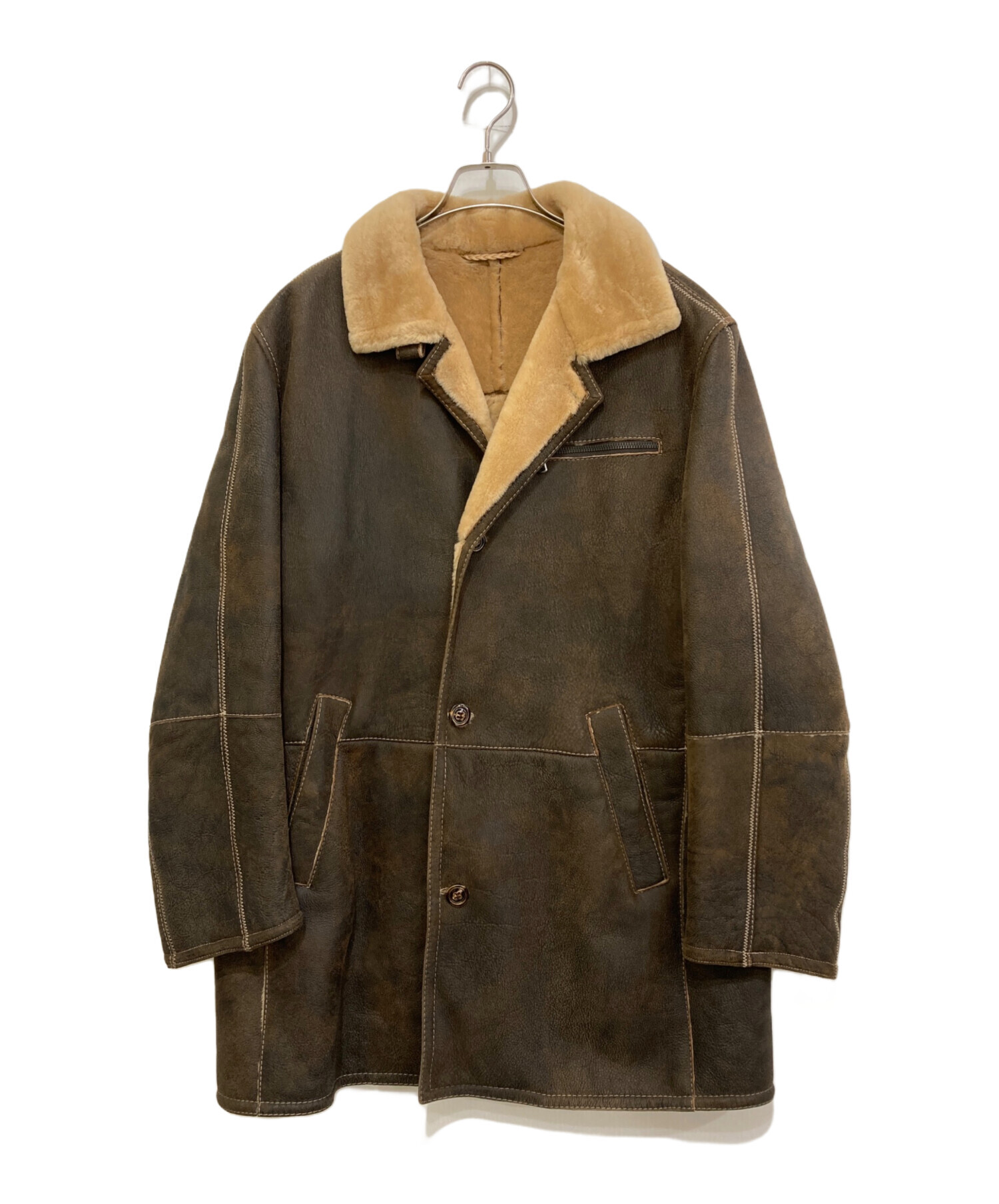 中古・古着通販】GIMO'S (ジモス) ムートンジャケット ブラウン サイズ