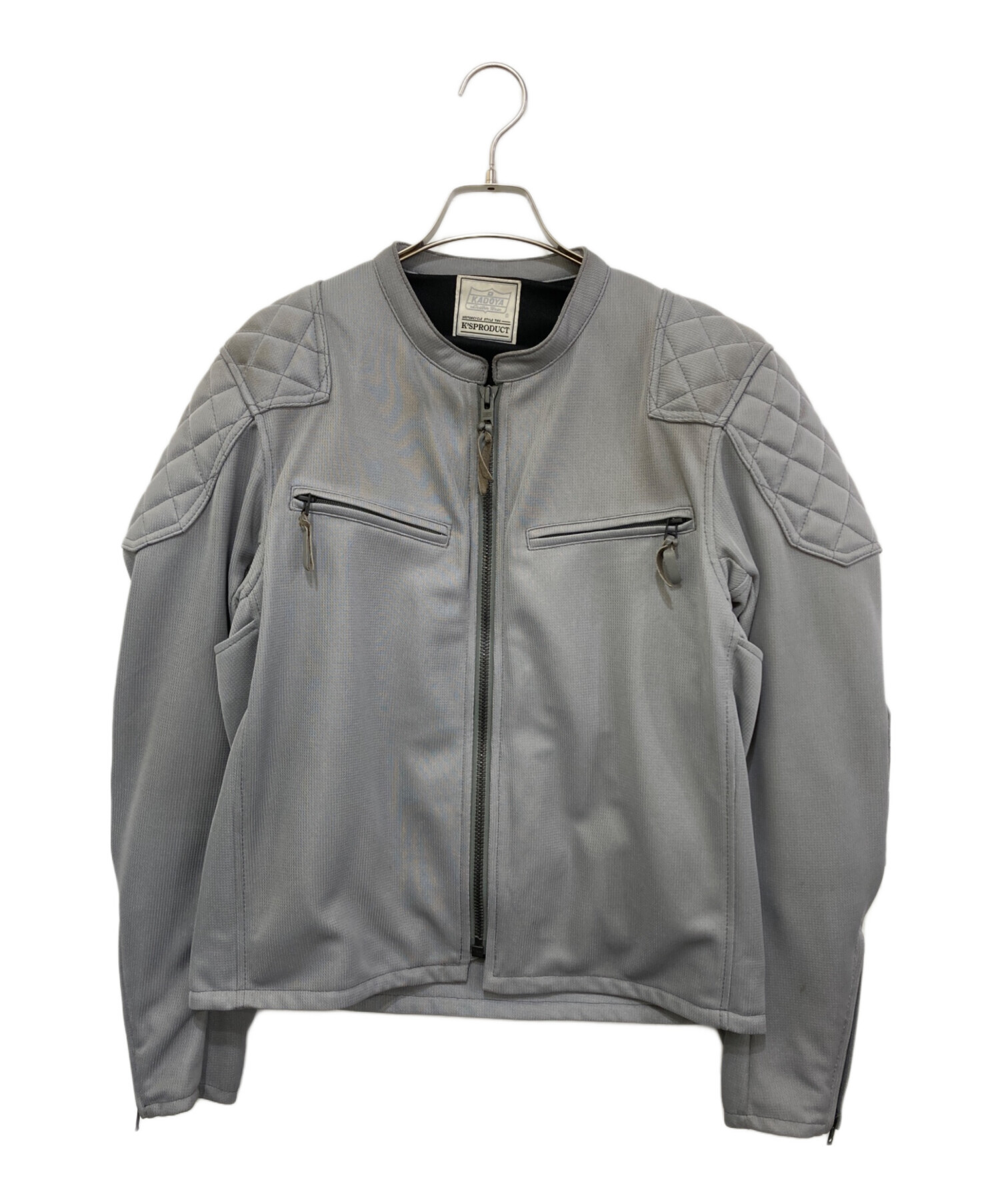 中古・古着通販】KADOYA (カドヤ) バイカージャケット グレー サイズ:L