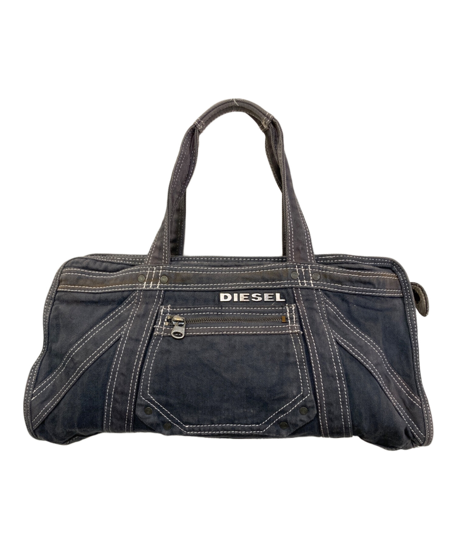 中古・古着通販】DIESEL (ディーゼル) メタルロゴデニムトートバッグ