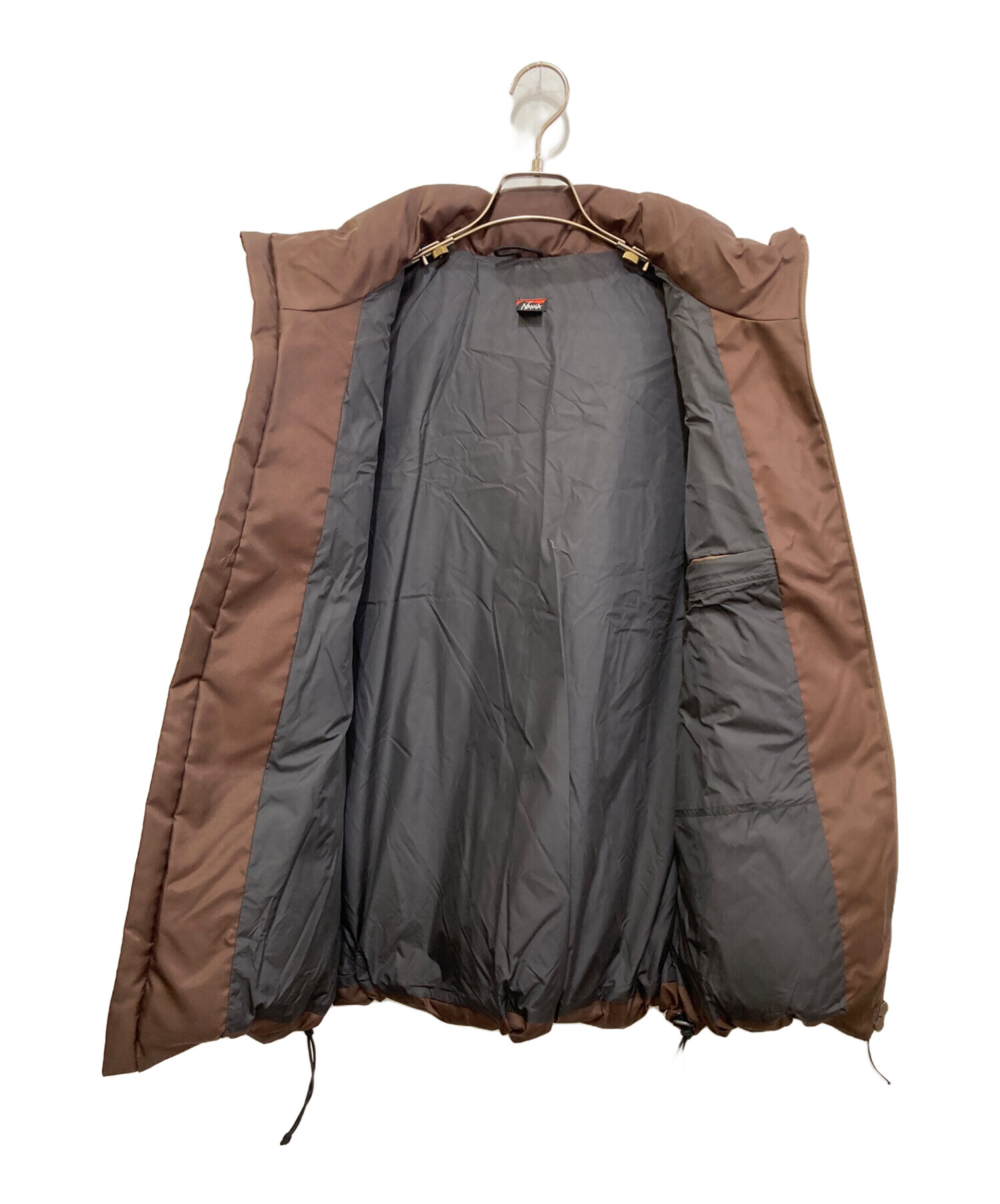 中古・古着通販】NANGA (ナンガ) ダウンベスト ブラウン サイズ:L