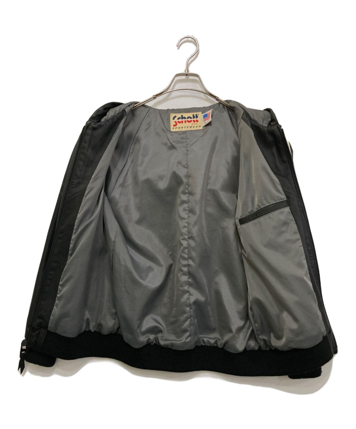 中古・古着通販】Schott (ショット) ラムレザートラックフーデット