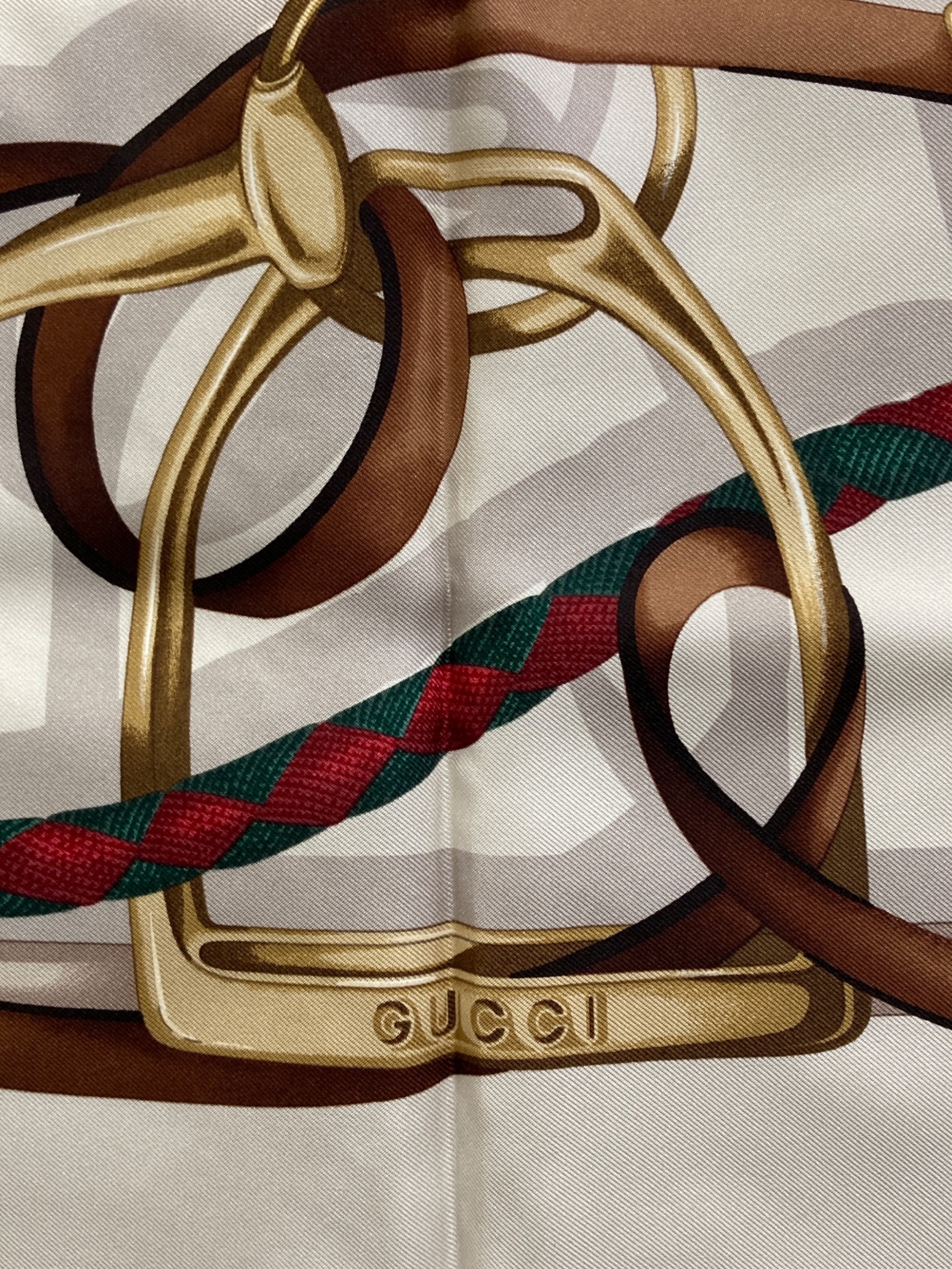 中古・古着通販】GUCCI (グッチ) シルクスカーフ グリーン｜ブランド