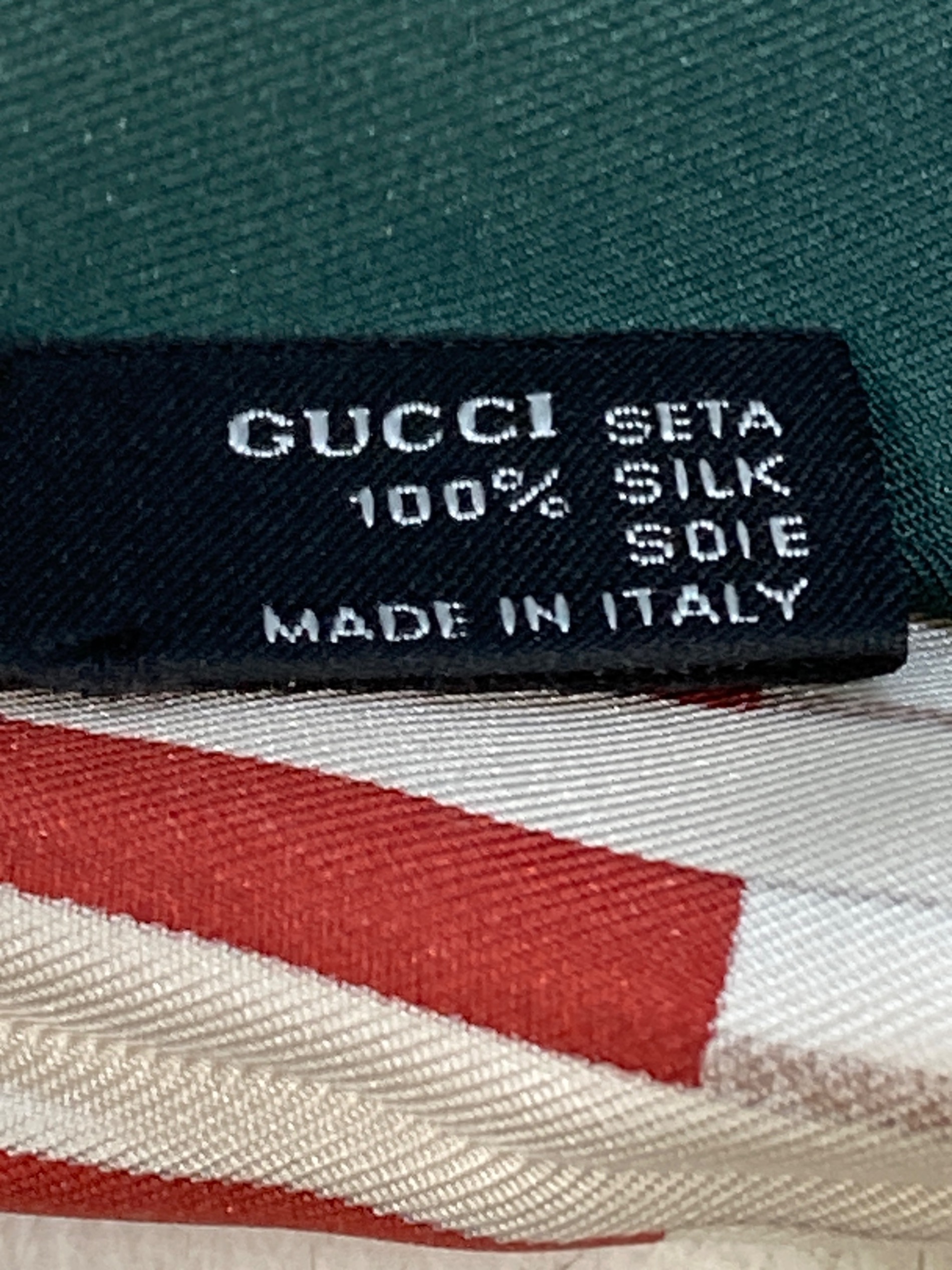 中古・古着通販】GUCCI (グッチ) シルクスカーフ グリーン｜ブランド