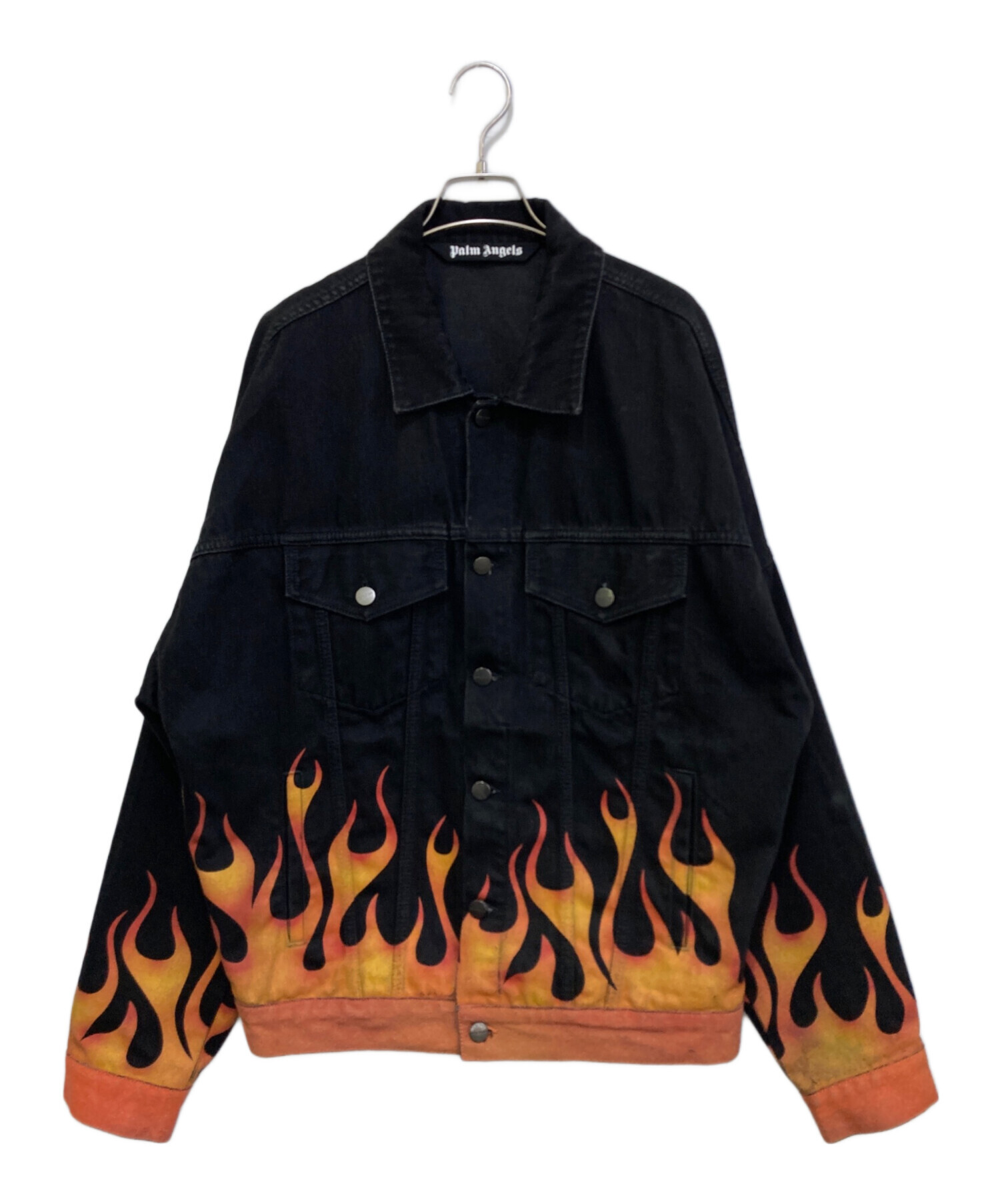 Palm Angels パームエンジェルス バックロゴ デニムジャケット XL 中古・古着通販】Palm Angels (パーム エンジェルス) Burning デニム