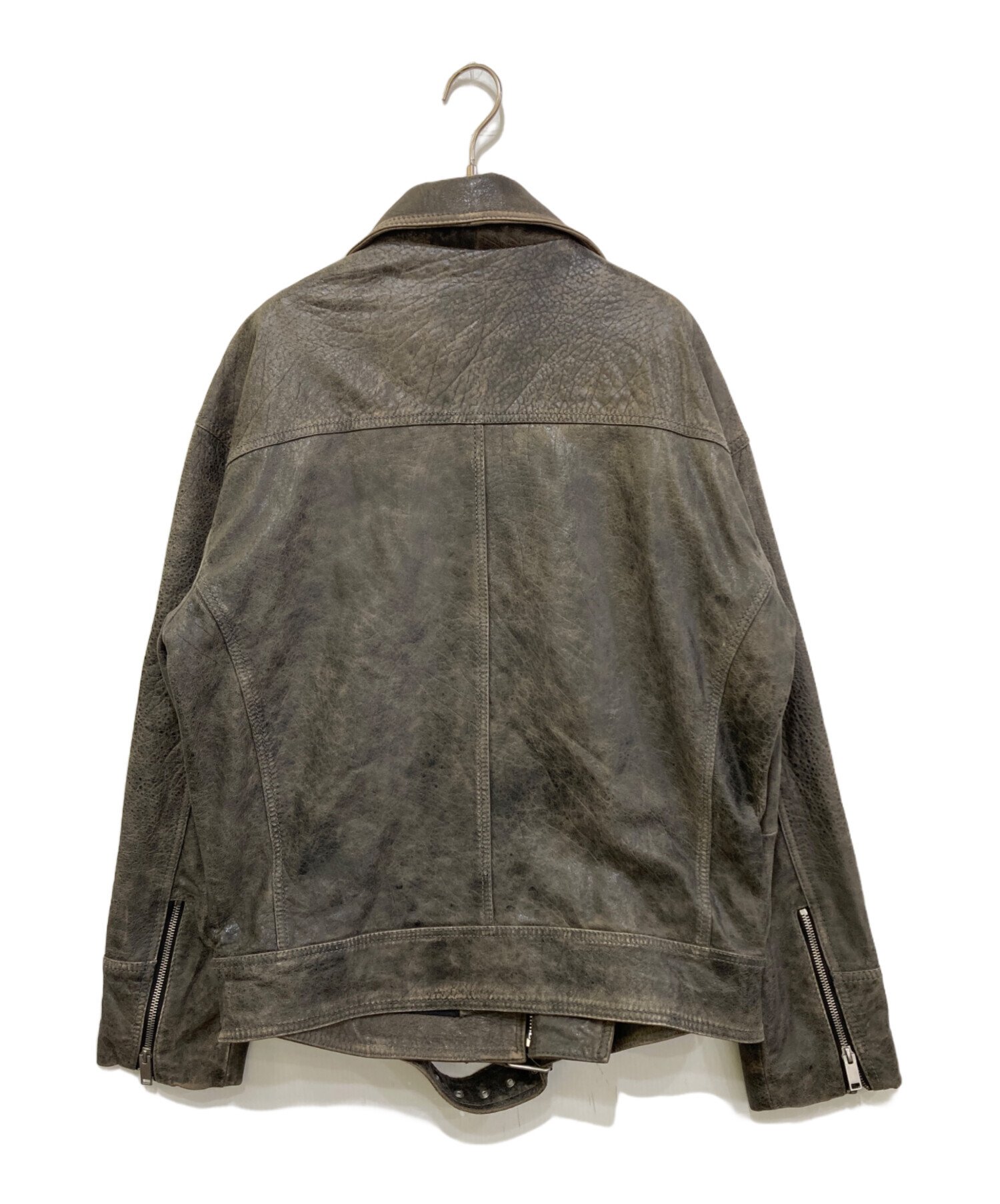 中古・古着通販】ZARA (ザラ) ヴィンテージ加工ラムレザージャケット