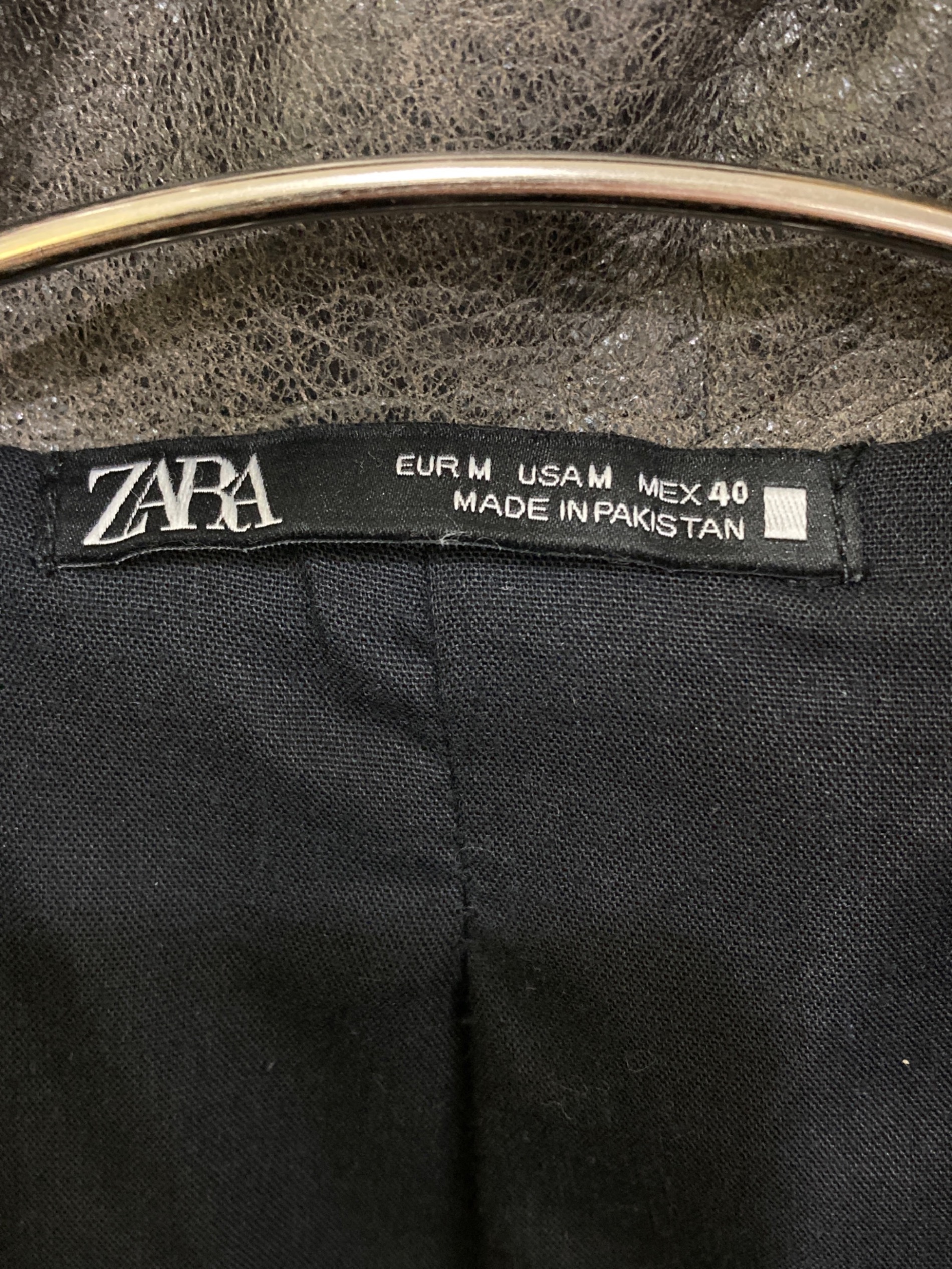 中古・古着通販】ZARA (ザラ) ヴィンテージ加工ラムレザージャケット