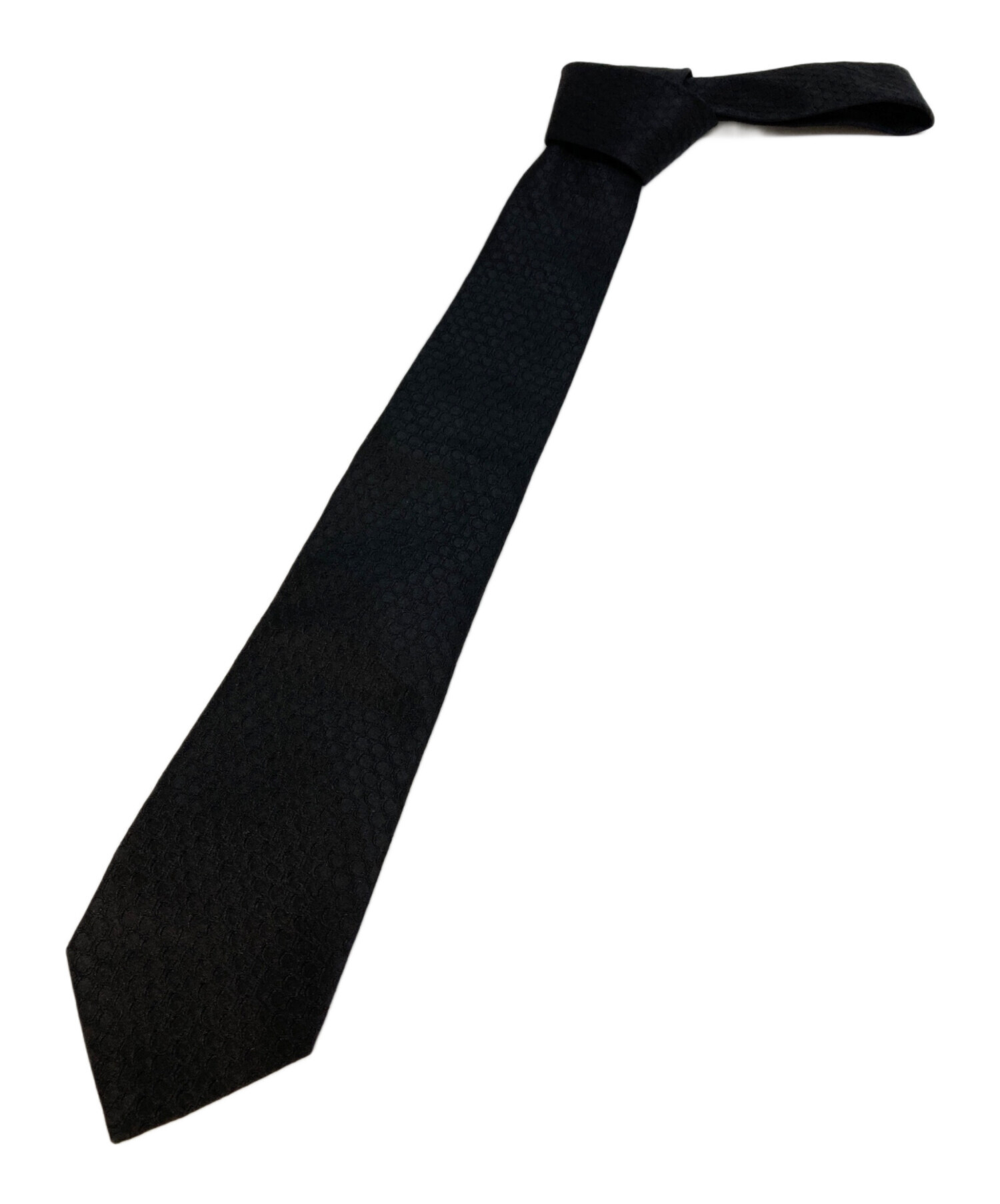 中古・古着通販】GUCCI (グッチ) シルクネクタイ ブラック サイズ:148