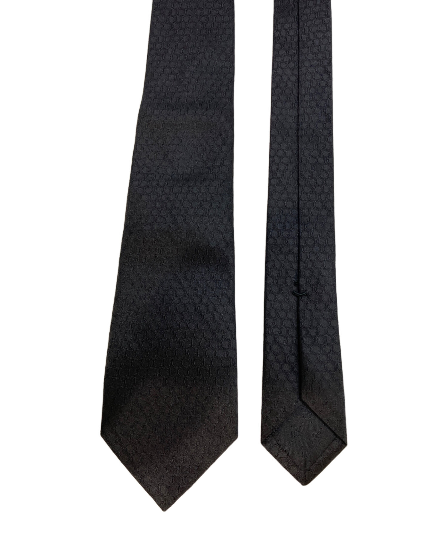 中古・古着通販】GUCCI (グッチ) シルクネクタイ ブラック サイズ:148